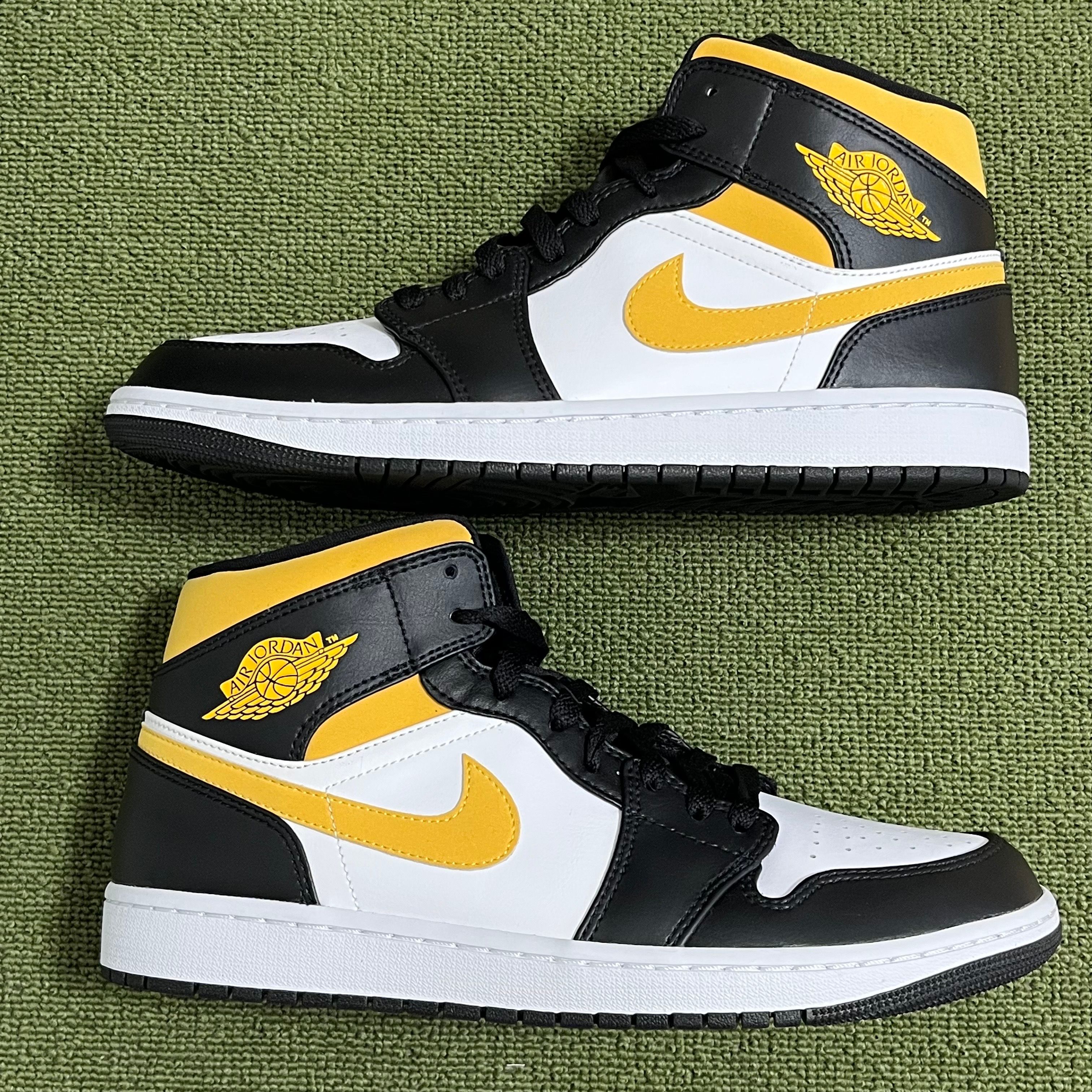 Nike Air Jordan 1 Mid "White/Pollen-Black"