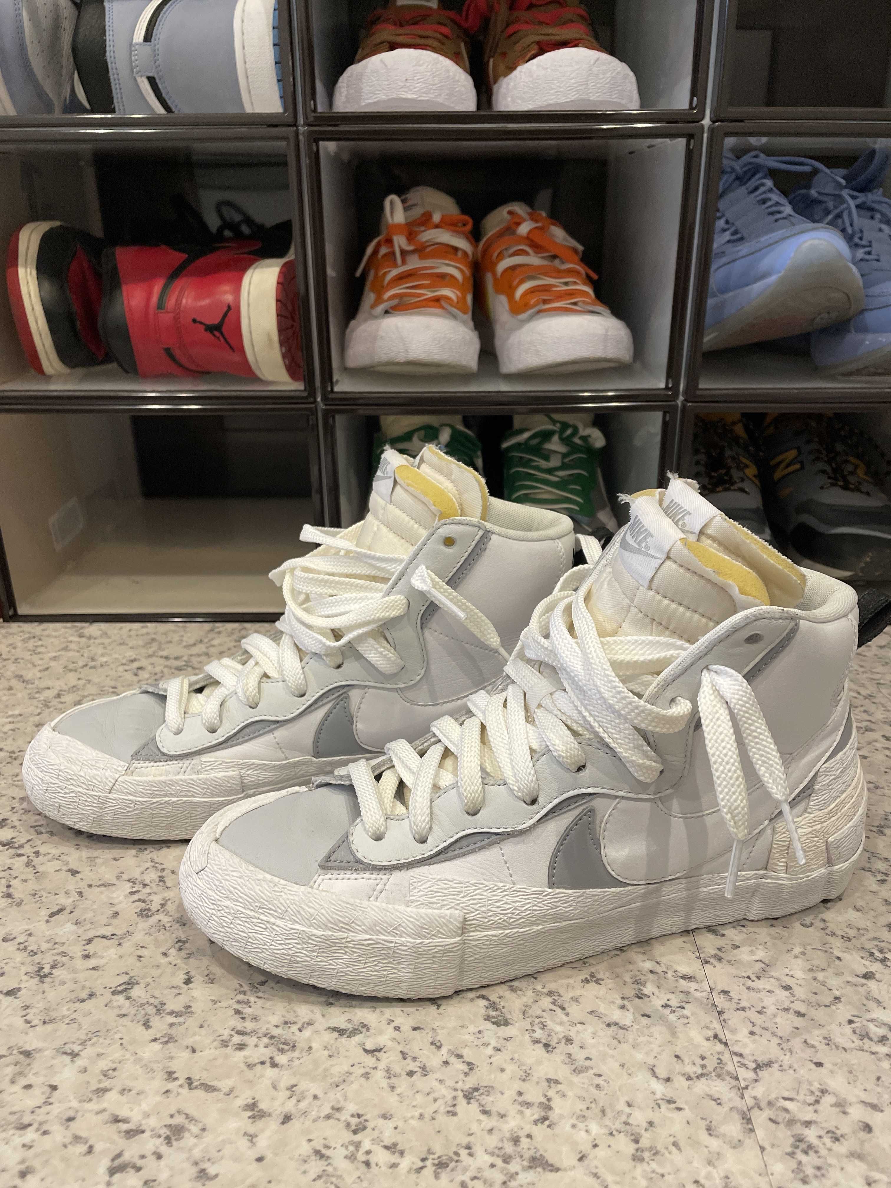 sacai × NIKE BLAZER MID "WHITE/WOLF GREY"