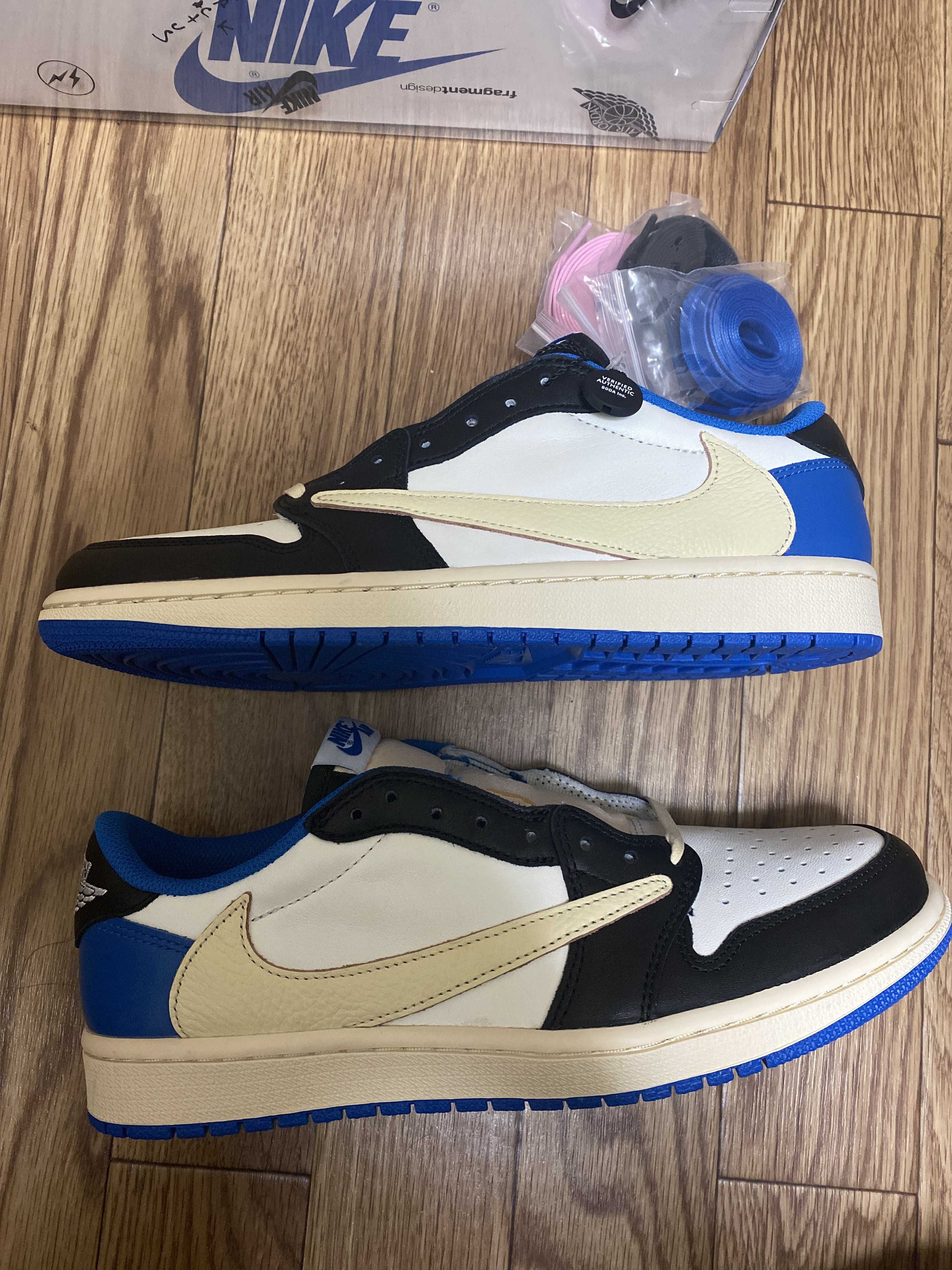 Travis Scott × fragment design × Nike Air Jordan 1 Low OG SP "Military Blue"