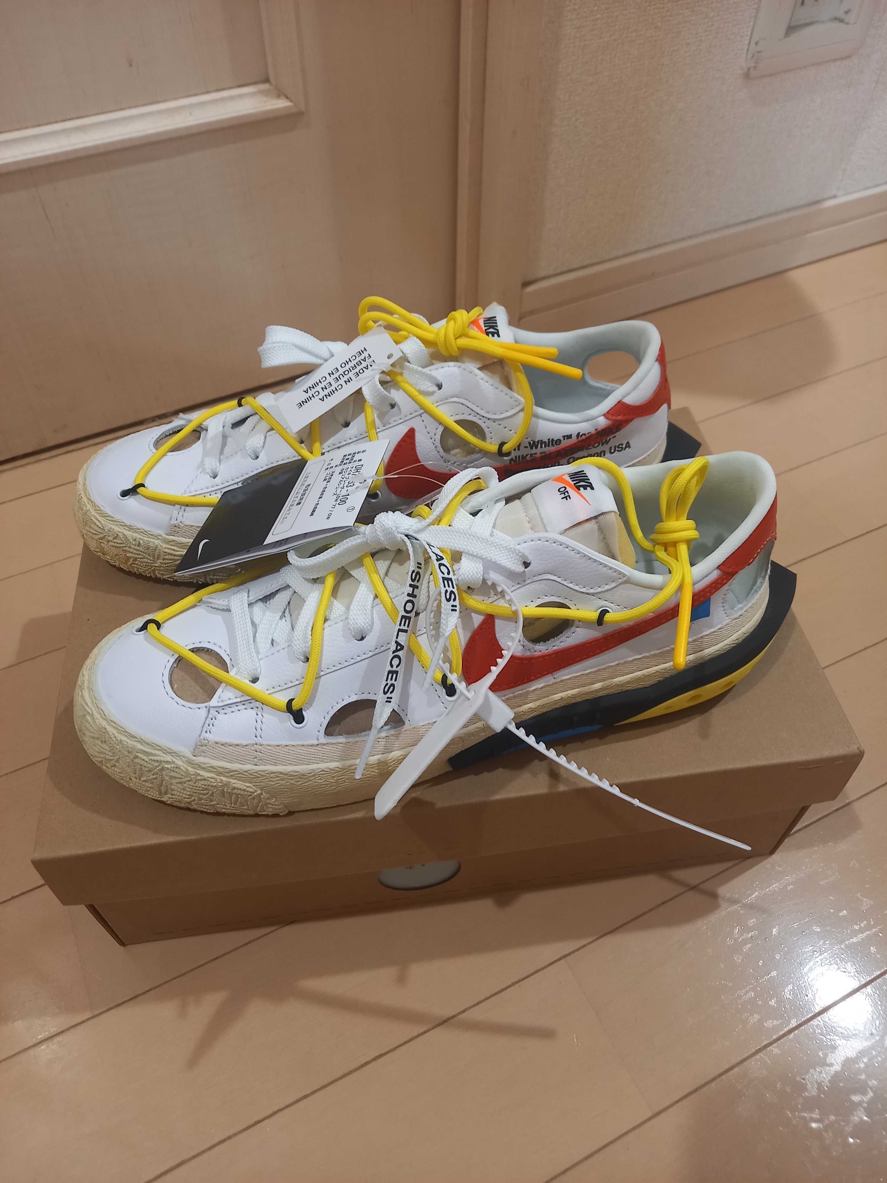 Off-White × Nike Blazer Low "White and University Red"