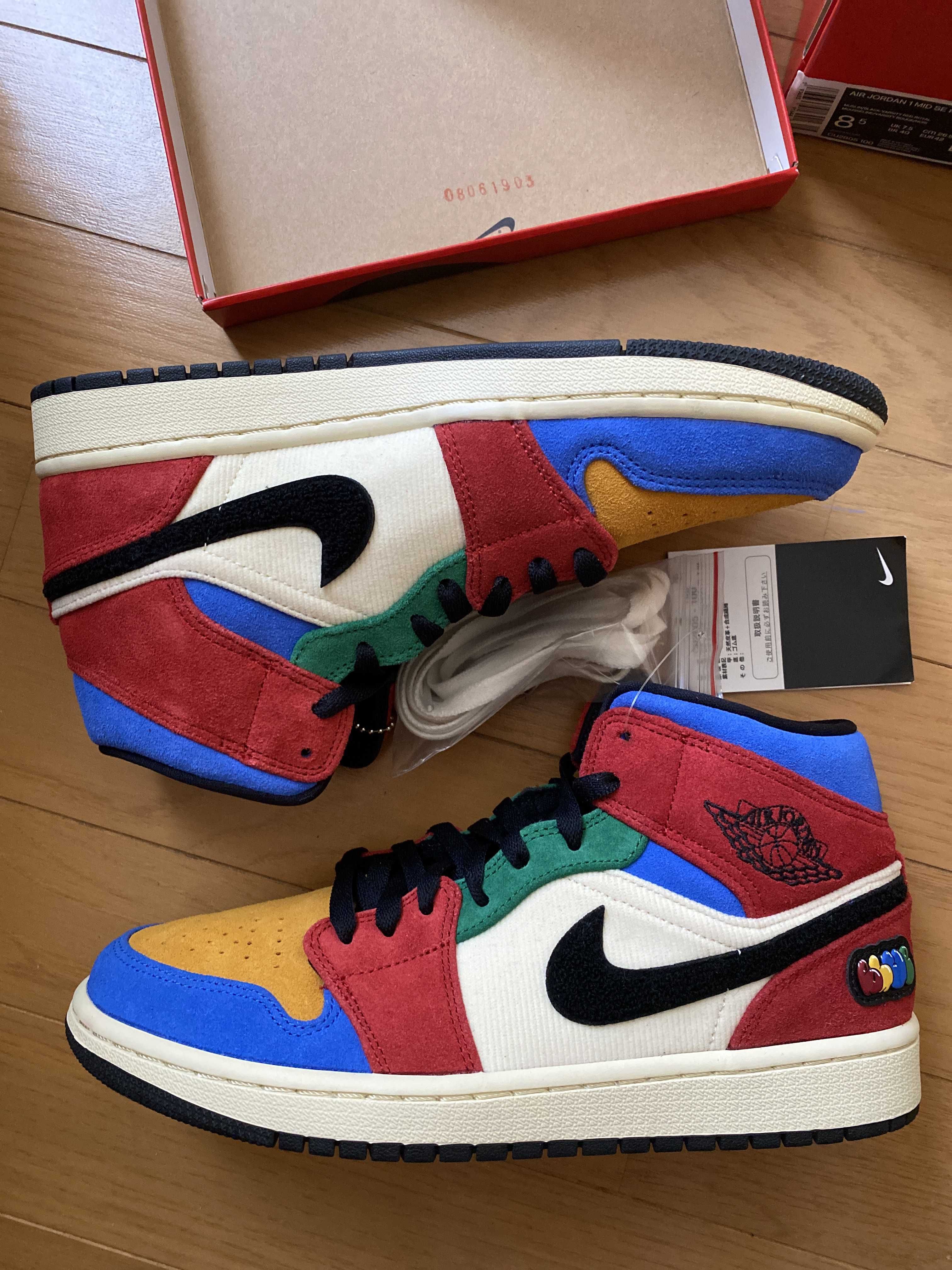 BLUE THE GREAT×NIKE AIR JORDAN 1 MID FEARLESS "MULTI"