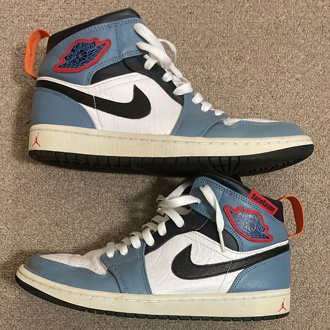 FACETASM × Nike Air Jordan 1 Mid "White/Navy"