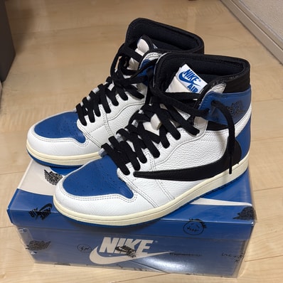 Travis Scott × fragment design × Nike Air Jordan 1 Retro High OG SP "Military Blue"