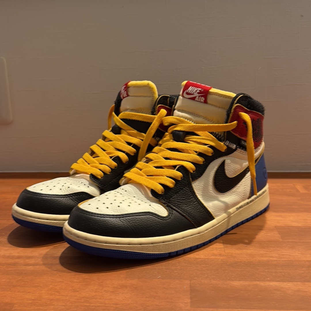fragment design × UNION × Nike Air Jordan 1 High OG "Black/Varsity Red"