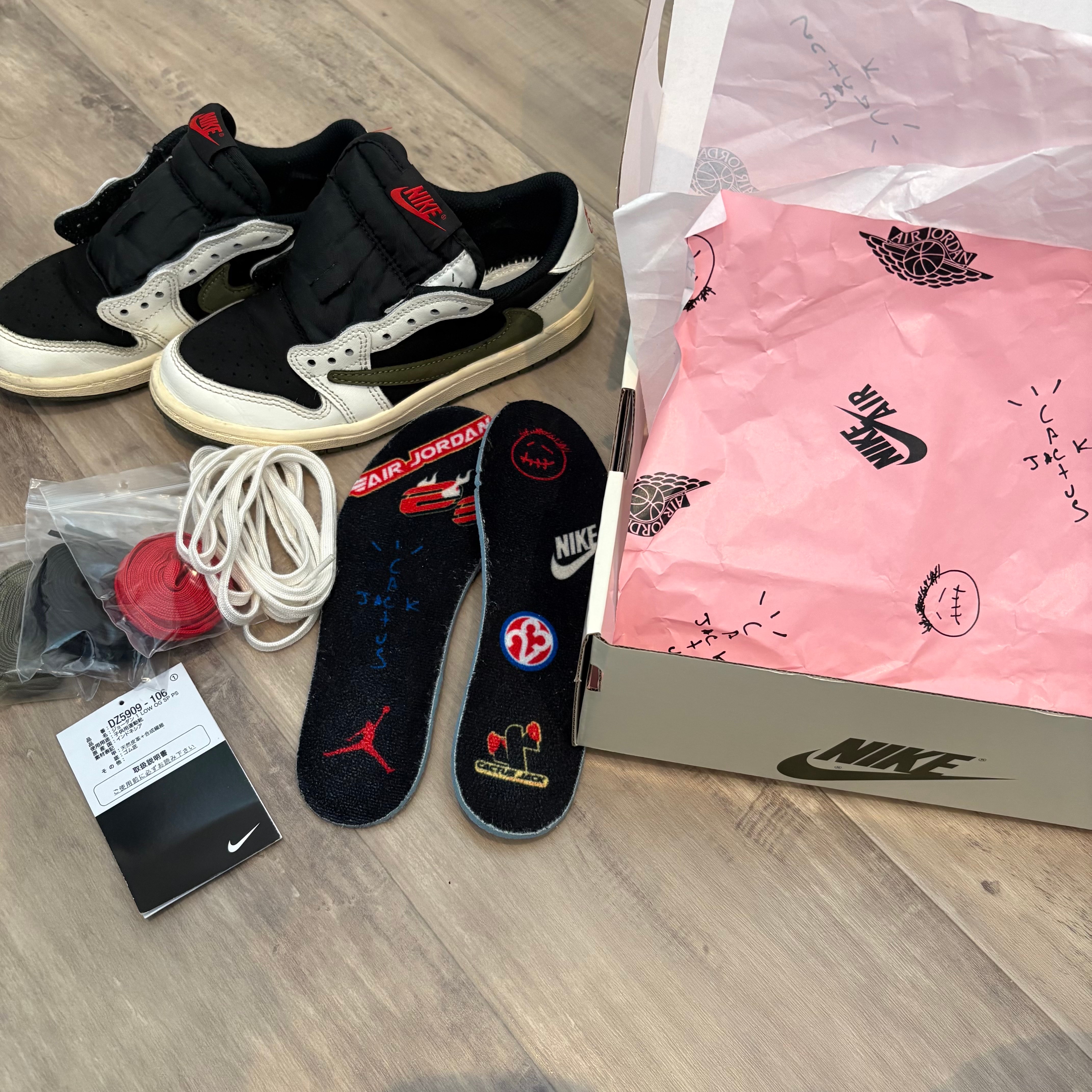 Travis Scott × Nike PS Jordan 1 Low OG SP "Medium Olive"