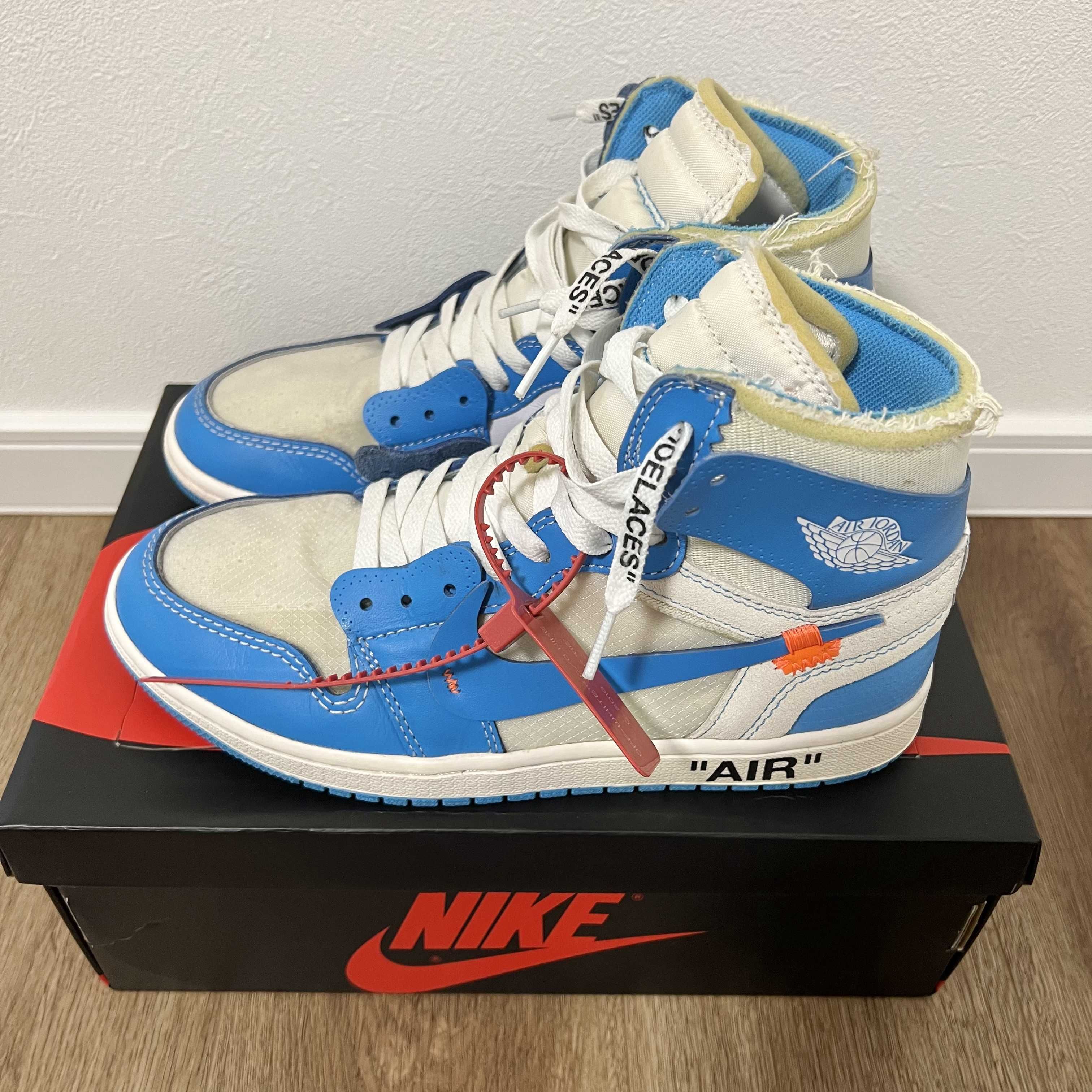 Off-White × Nike Air Jordan 1 High UNC "White/Dark Powder Blue"