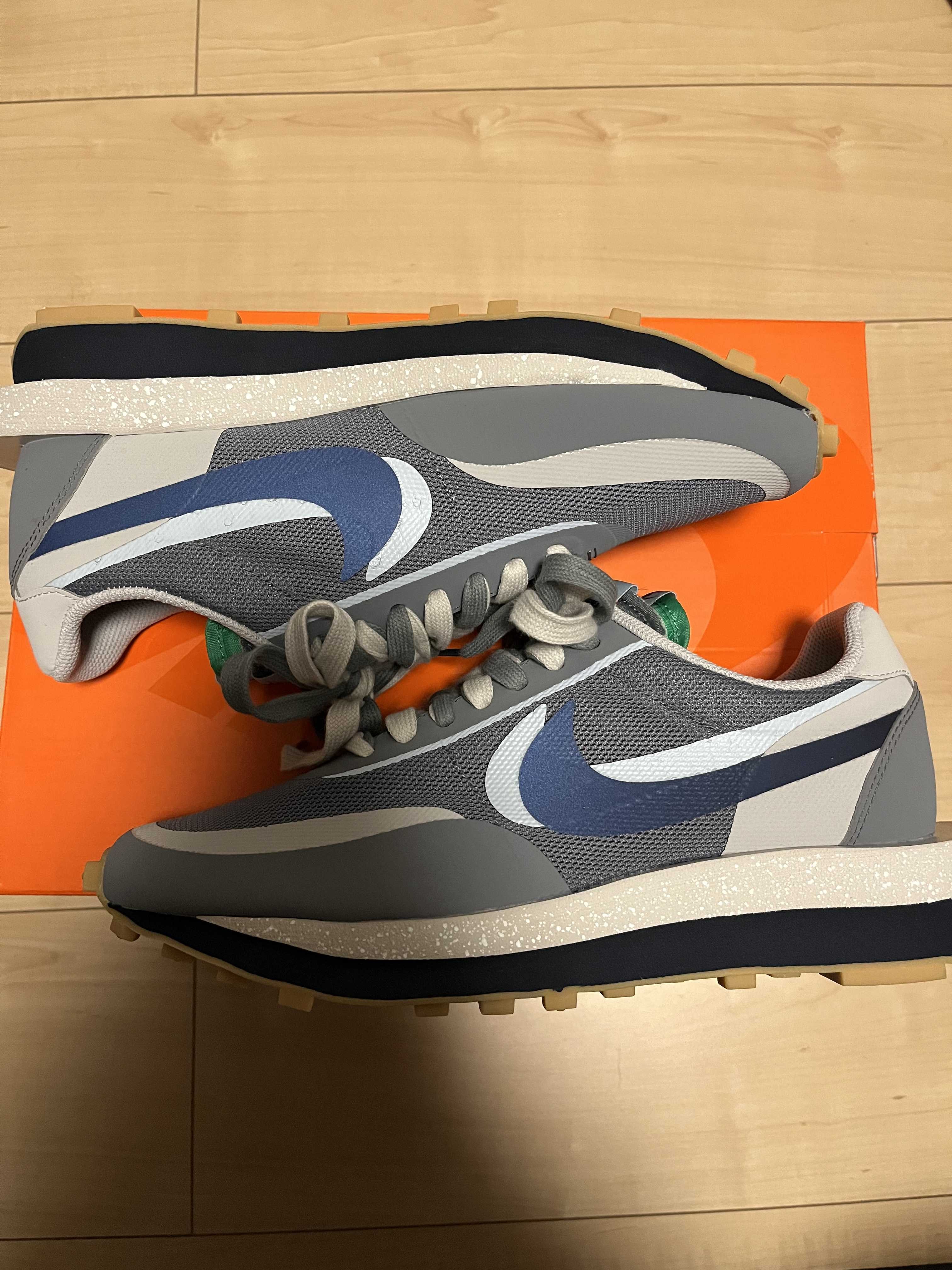 CLOT × Sacai × Nike LD Waffle "Grey Obsidian/Cool Grey"