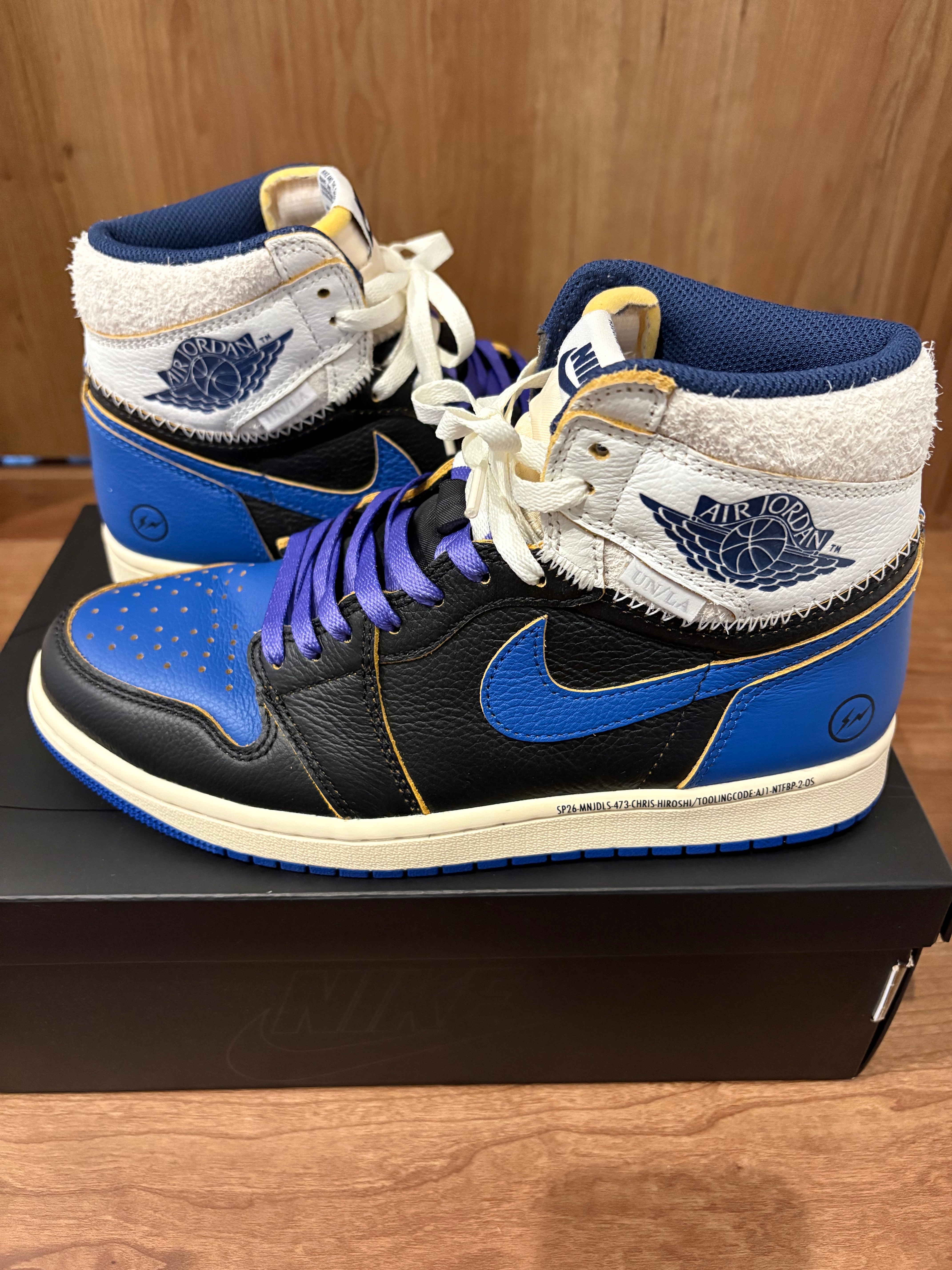 fragment design × UNION × Nike Air Jordan 1 High OG "Sport Royal"