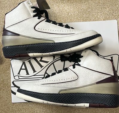 A Ma Maniere × Nike Air Jordan 2 "Airness/Sail and Burgundy"
