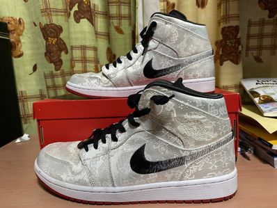 CLOT × Nike Air Jordan 1 Mid SE Fearless "White/Black/Red"