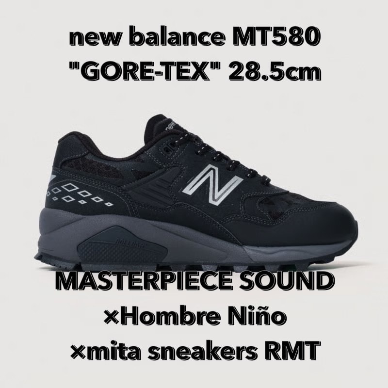 MASTERPIECE SOUND × Hombre Nino × mita sneakers × New Balance 580 GORE-TEX "Black"