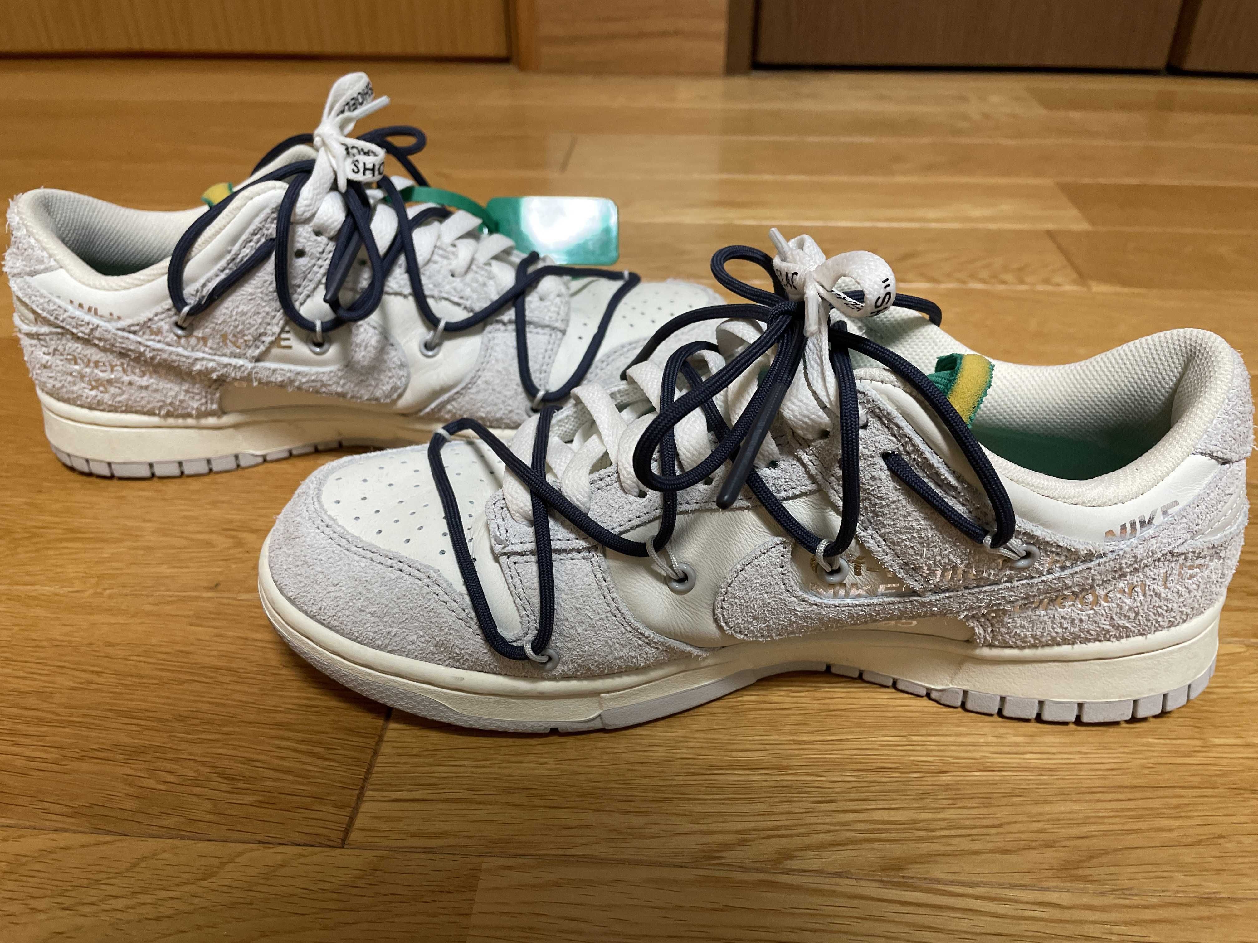 Off-White × Nike Dunk Low "Sail/Neutral Grey/Gridiron"