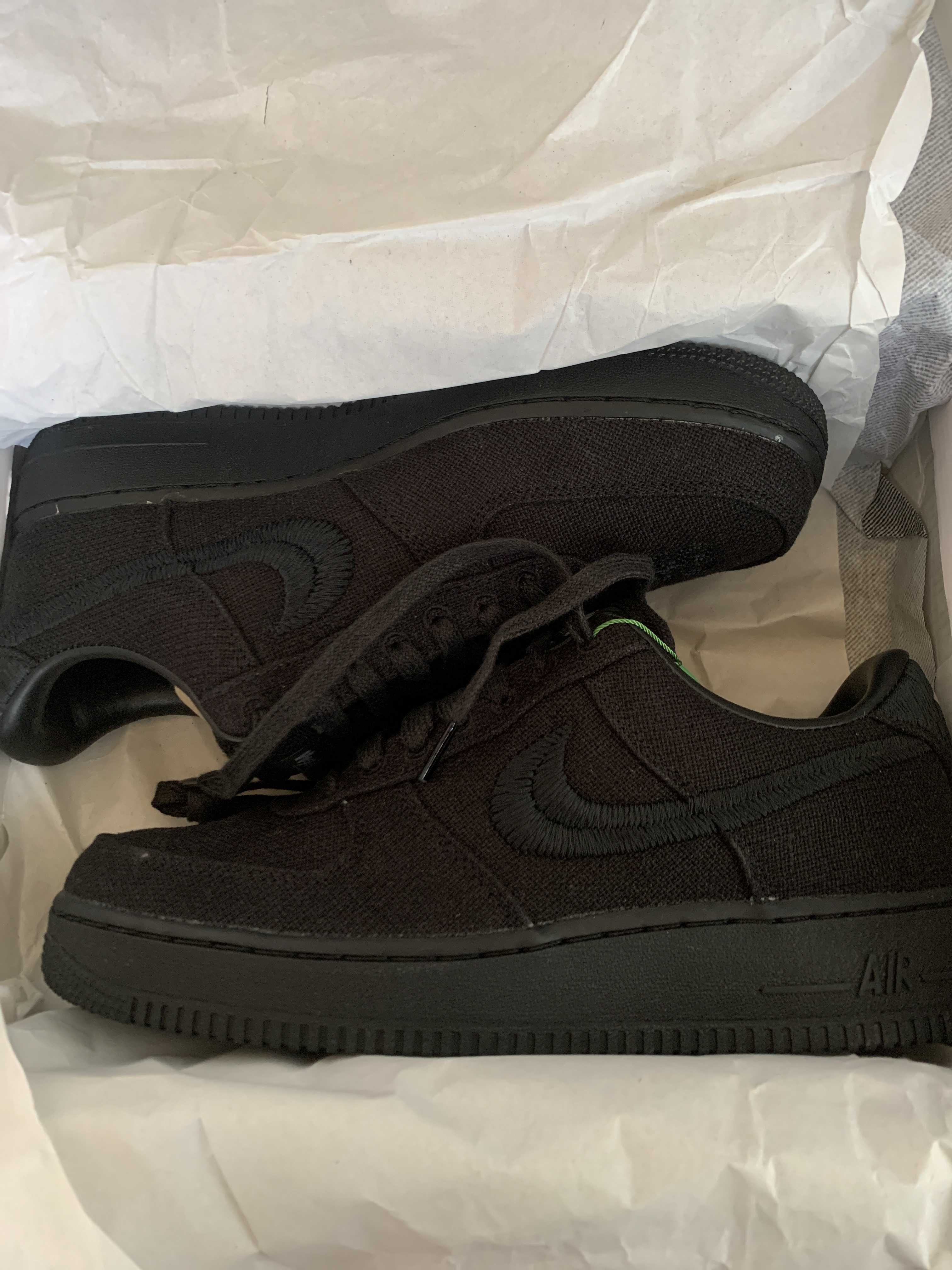 Stussy × Nike Air Force 1 Low "Triple Black"