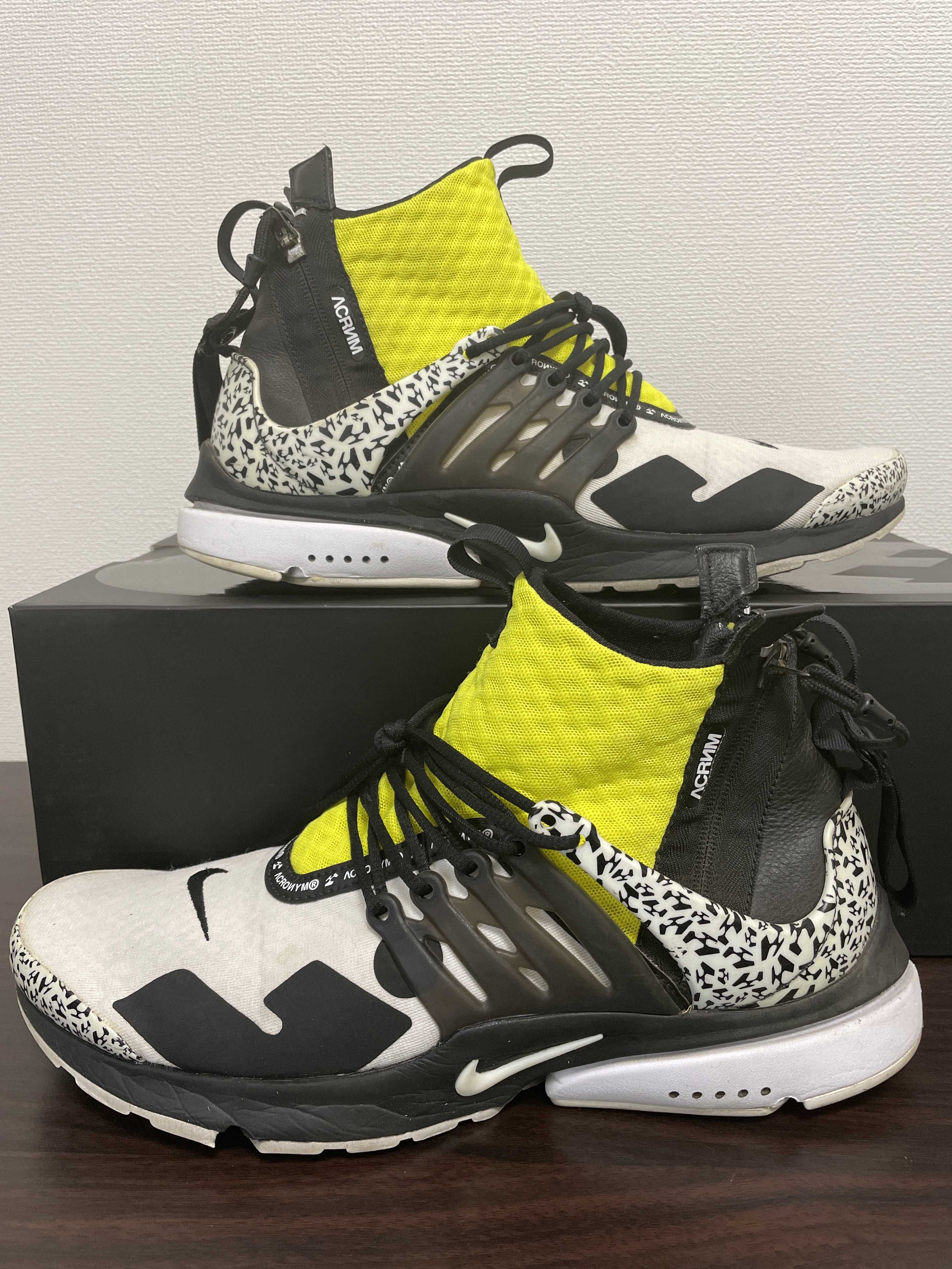 ACRONYM × Nike Air Presto Mid "White/Black/Dynamic Yellow"