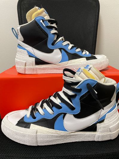 sacai × NIKE BLAZER MID "BLACK / BLUE"