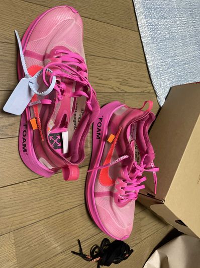Off-White × Nike Zoom Fly "Pink"