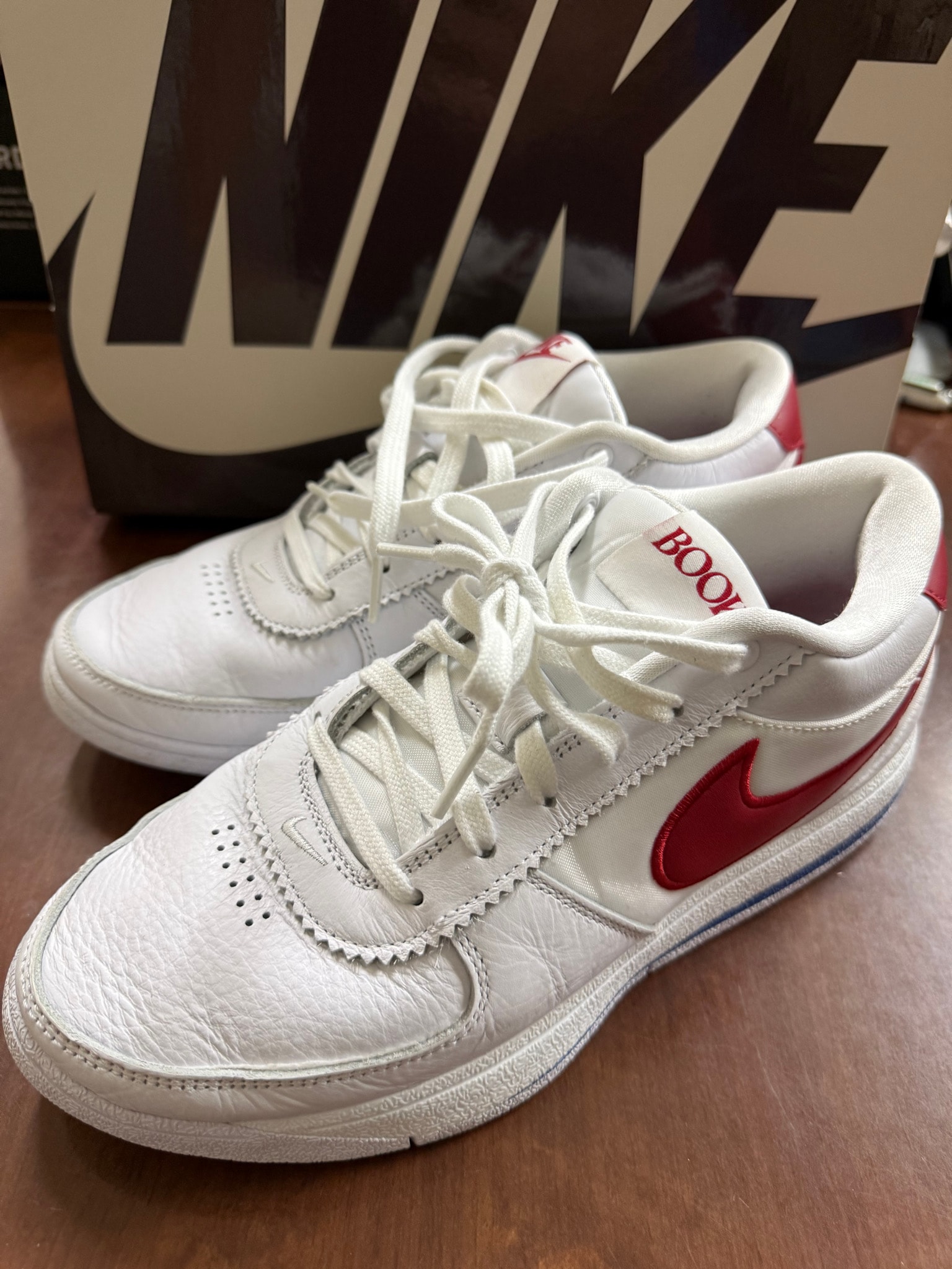 Nike Book 1 Cortez "Forrest Gump/White and Varsity Red" (FJ4250-105/FJ4249-105)