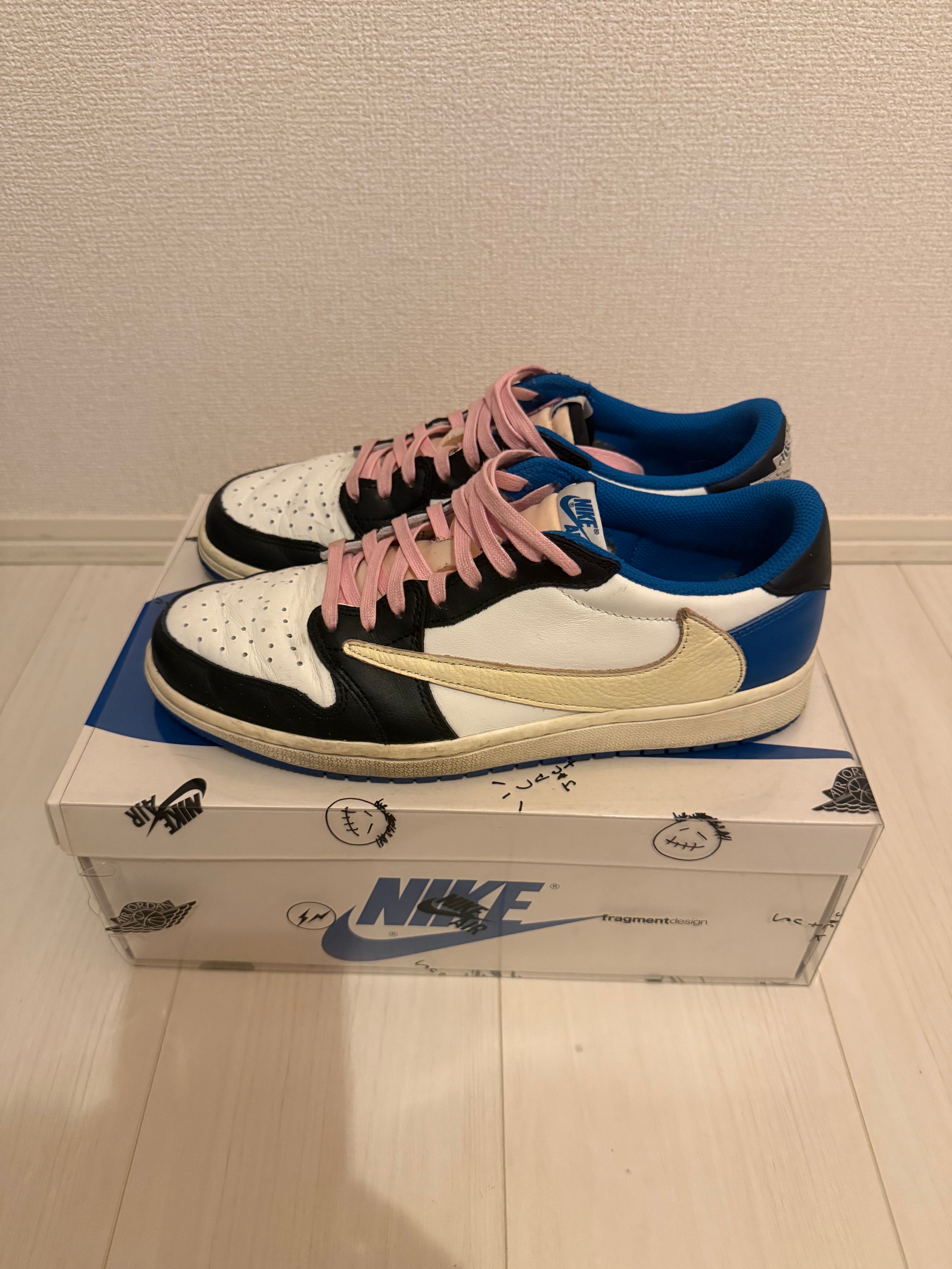 Travis Scott × fragment design × Nike Air Jordan 1 Low OG SP "Military Blue"