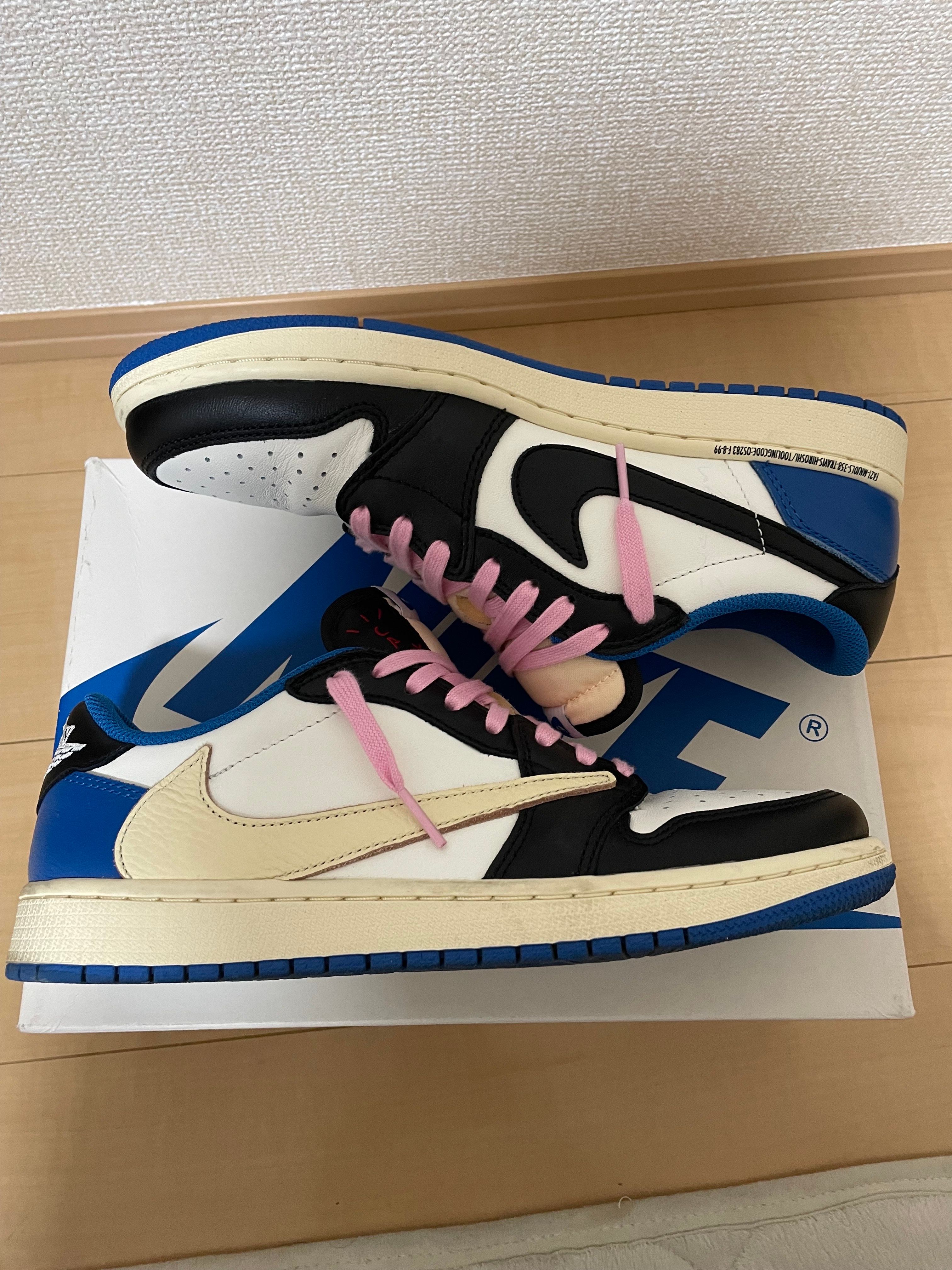 Travis Scott × fragment design × Nike Air Jordan 1 Low OG SP "Military Blue"