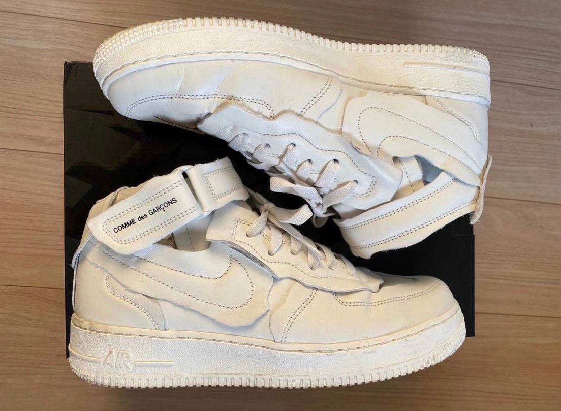 COMME des GARCONS × Nike Air Force 1 Mid "White"