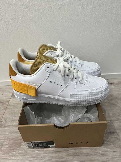 NIKE AIR FORCE 1 TYPE WHITE GOLD