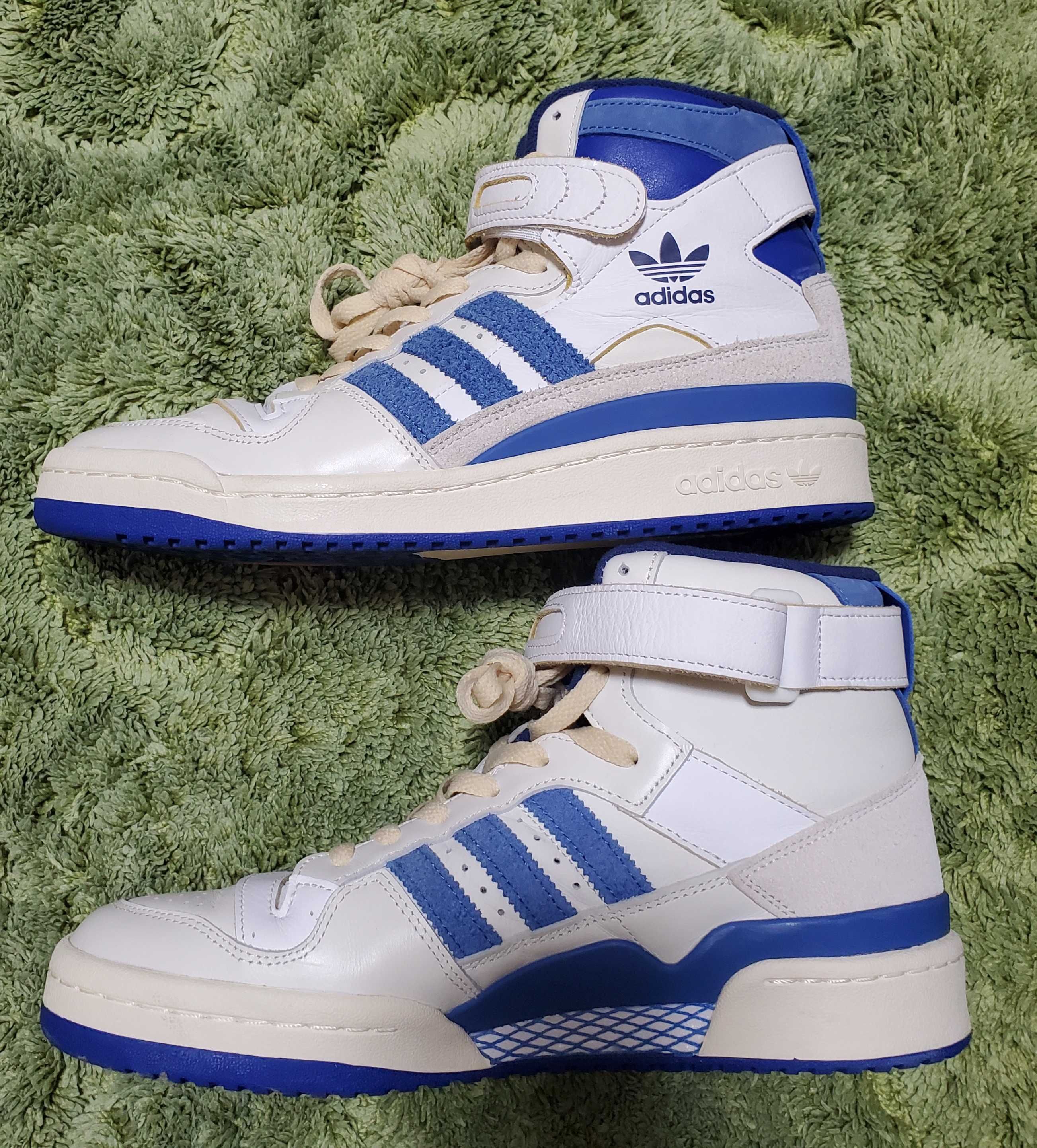 adidas Forum 84 High Blue Thread "Off White-Bright Blue/Footwear White"