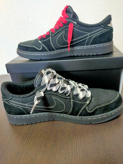 Travis Scott × Nike Air Jordan 1 Low OG SP "Black Phantom"