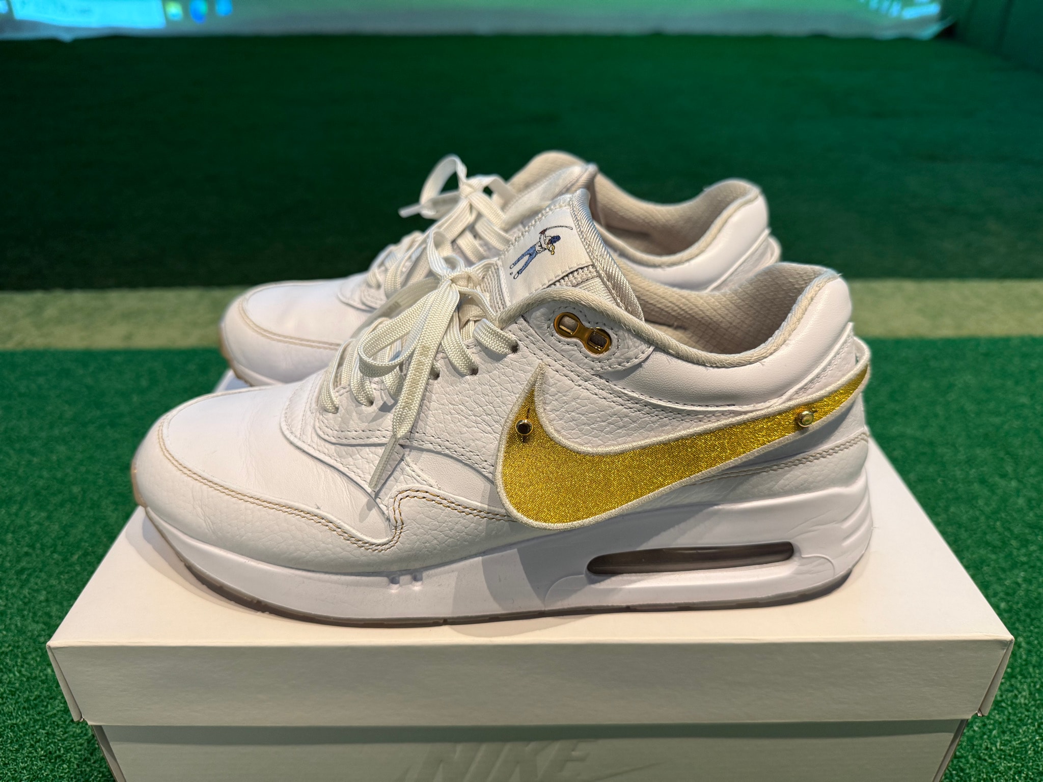 Eastside Golf × Nike Air Max 1 86 OG Golf "White/Metallic Gold/Pure Platinum/Cool Grey"