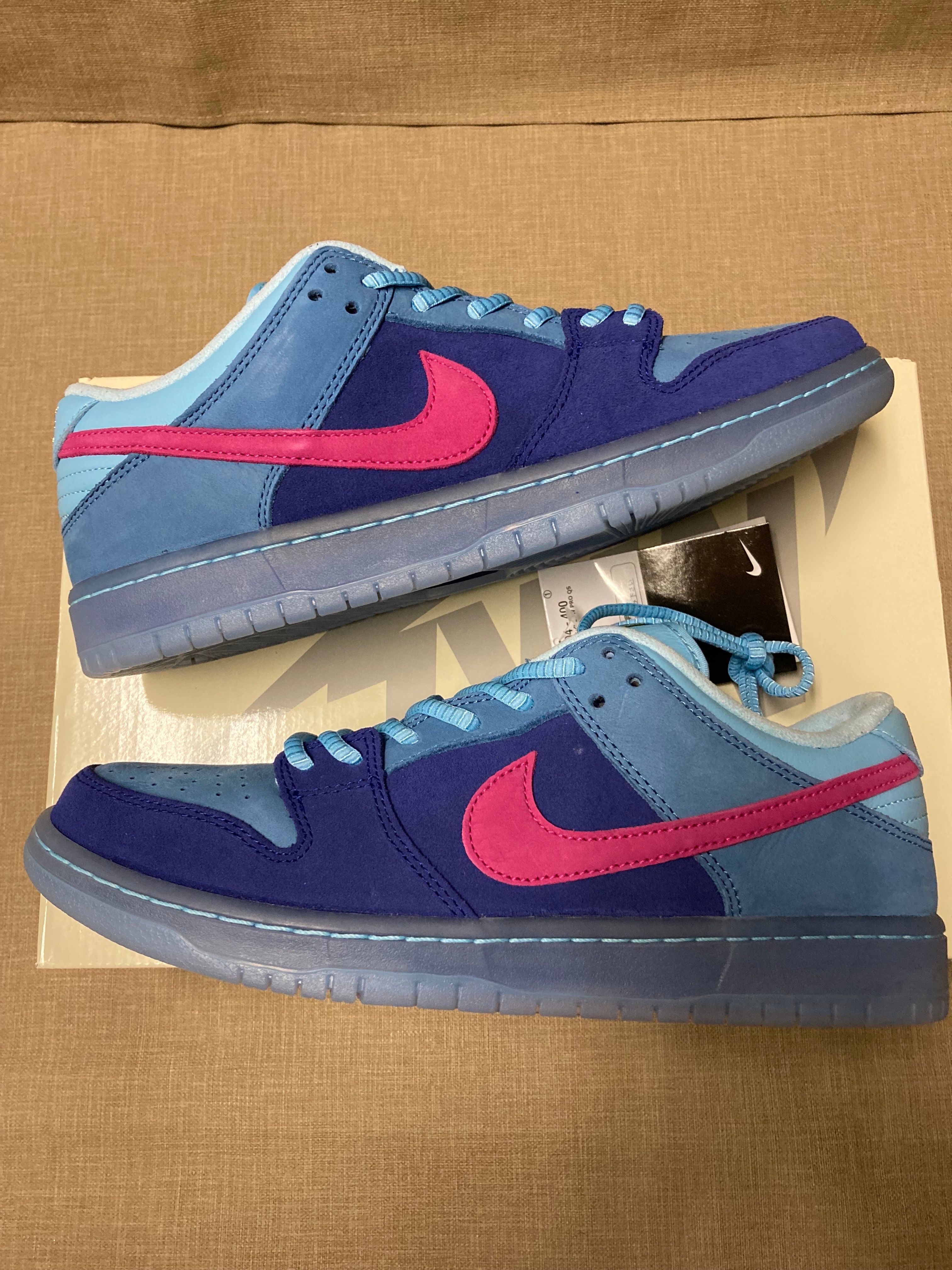 Run The Jewels × Nike SB Dunk Low "Deep Royal Blue and Active Pink"