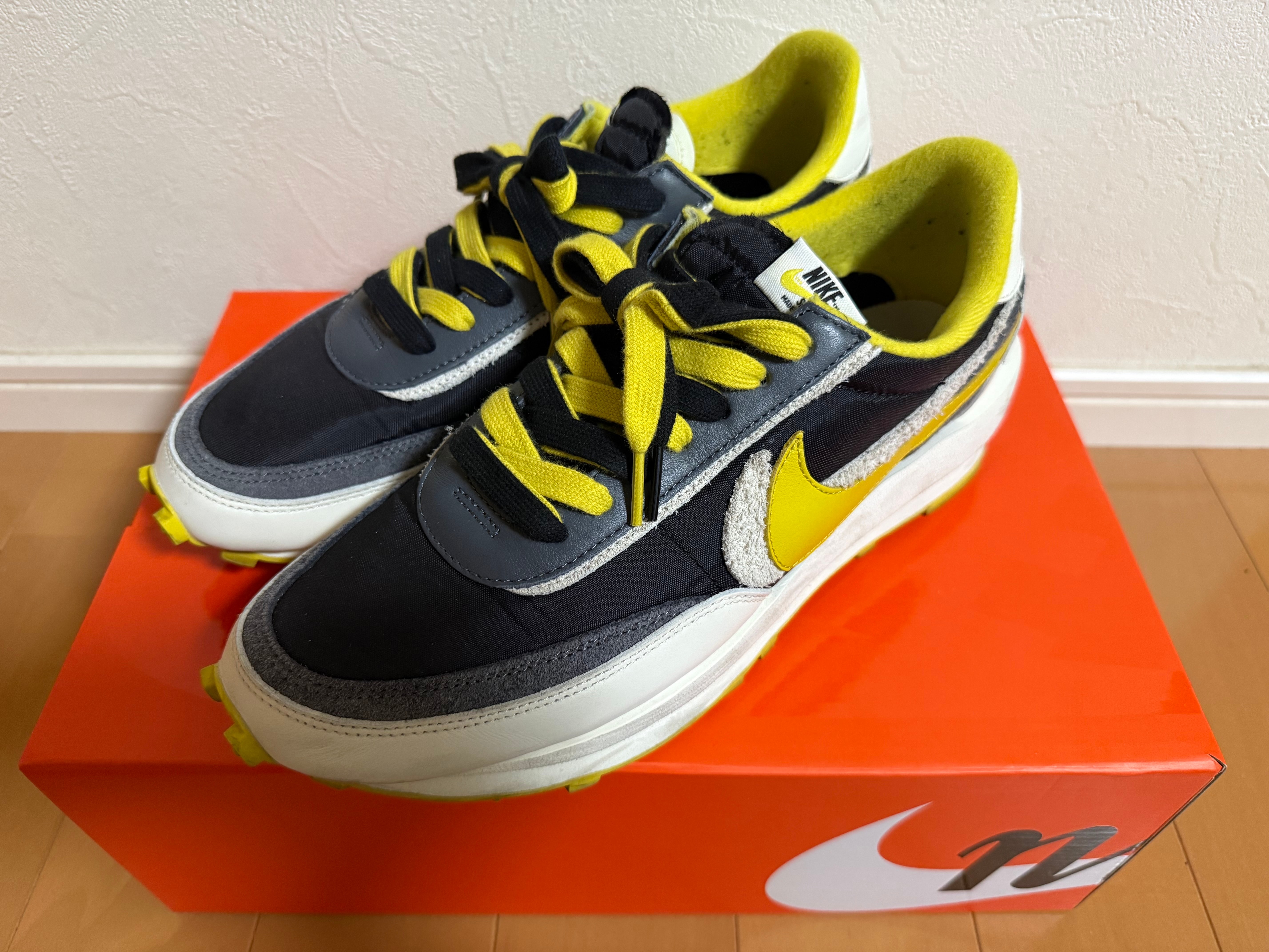 UNDERCOVER × sacai × Nike LD Waffle "Black/Sail-Dark Grey-Bright Citron"