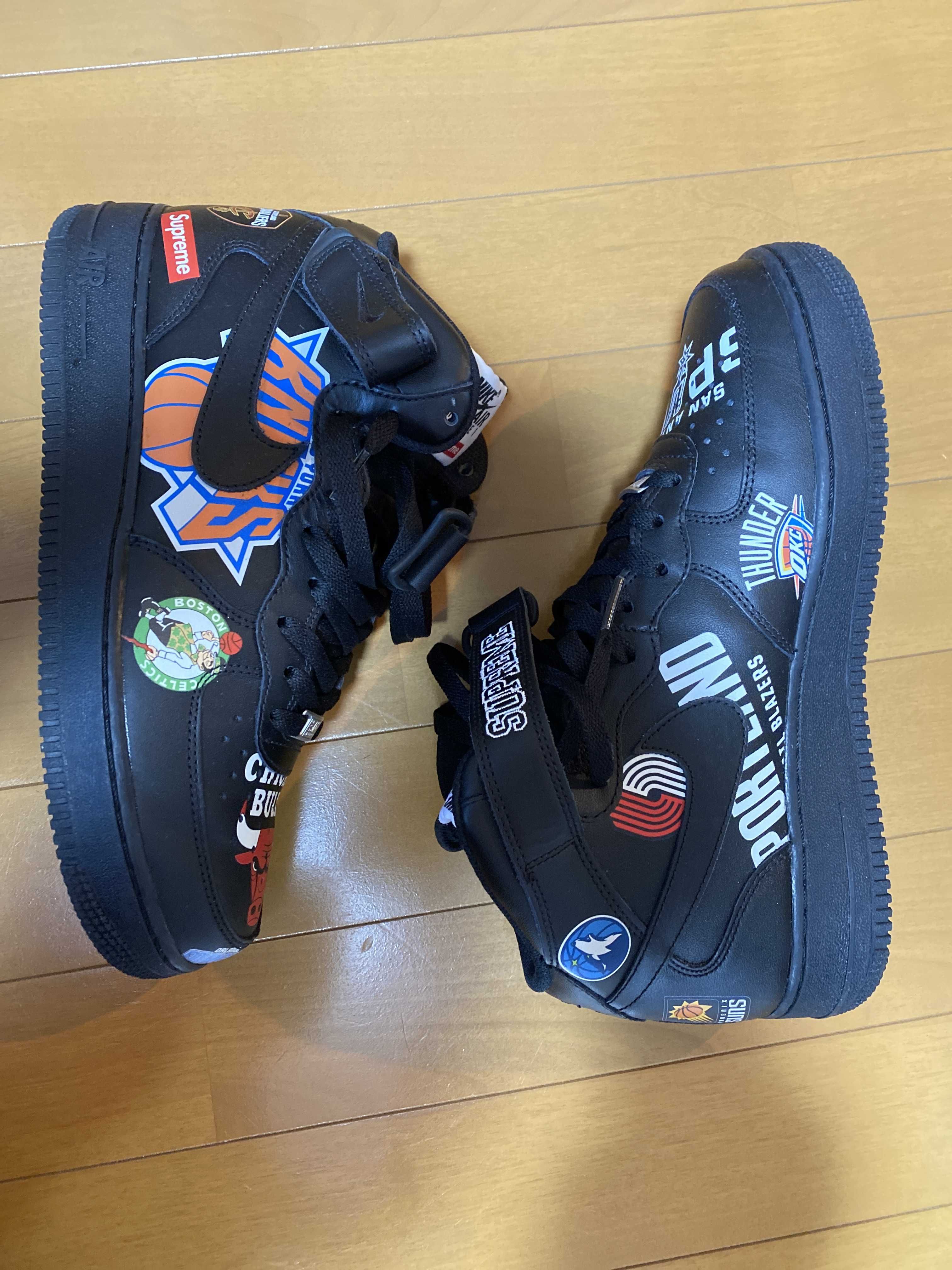 Supreme × NBA × Nike Air Force 1 Mid '07 "Black"