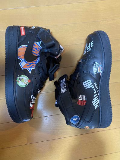 Supreme × NBA × Nike Air Force 1 Mid '07 "Black"