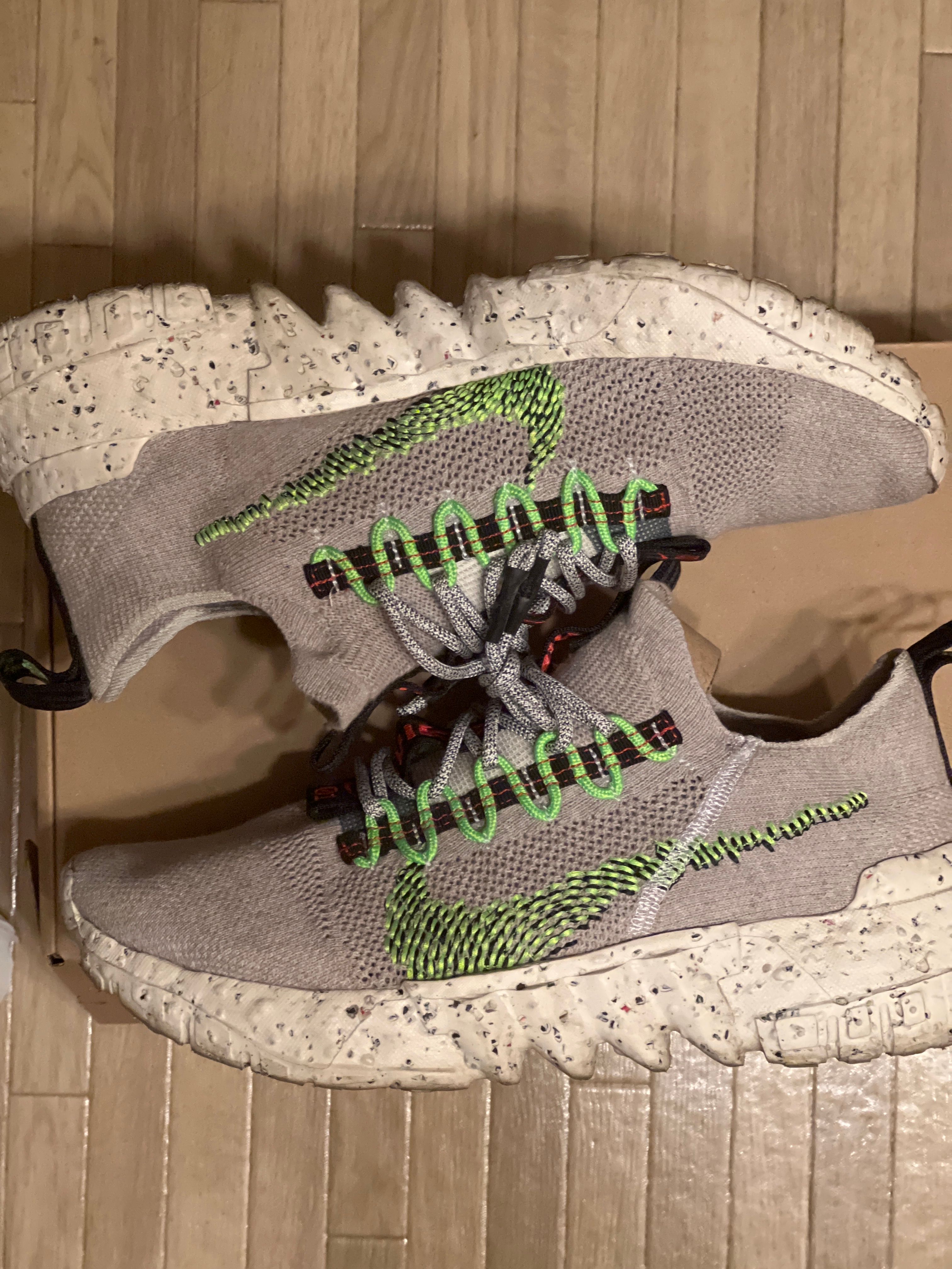 NIKE SPACE HIPPIE 01 "VAST GREY/ELECTRIC GREEN"