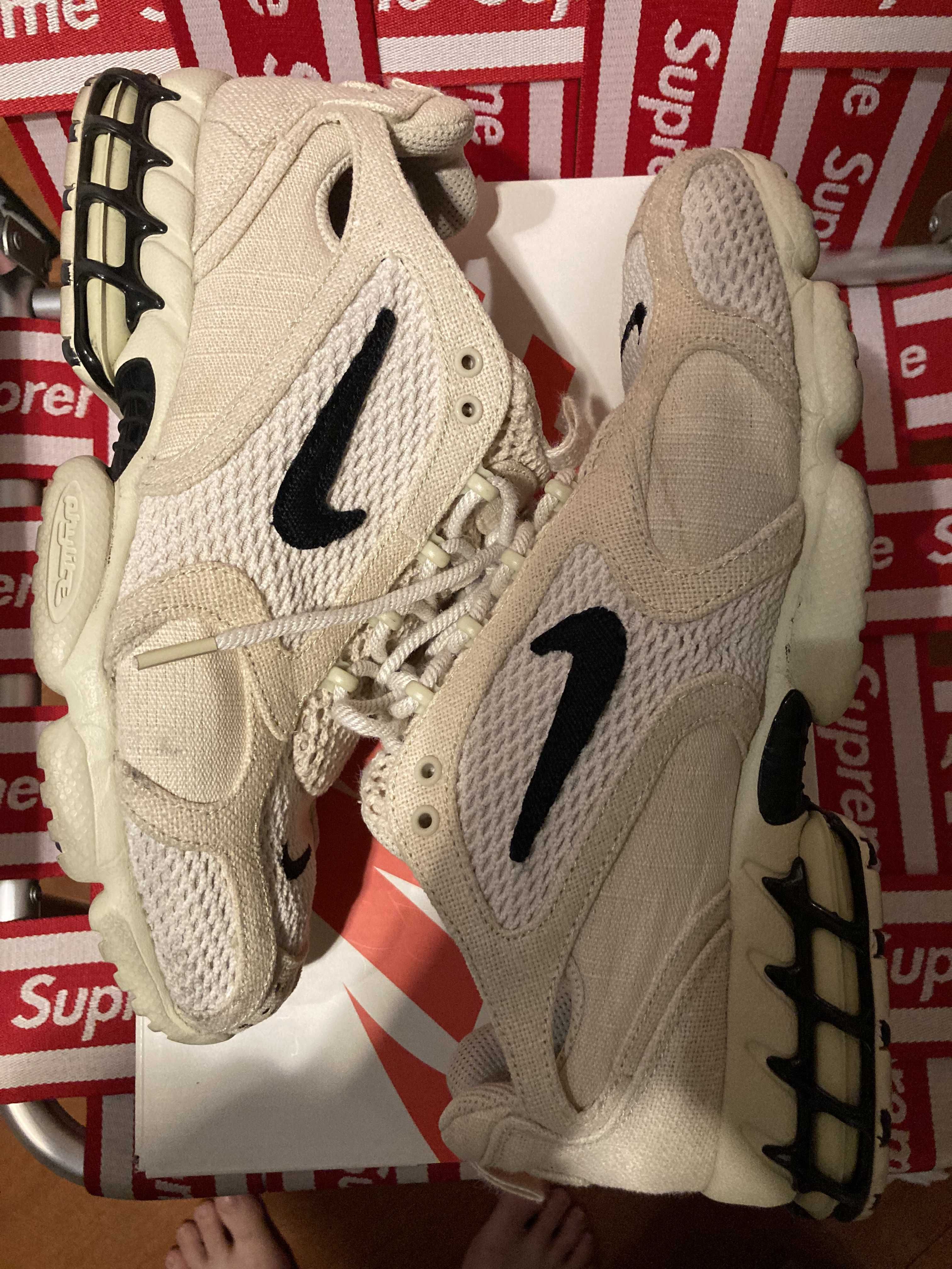 Stussy × Nike Air Zoom Spiridon CG 2 "Fossil/Black"