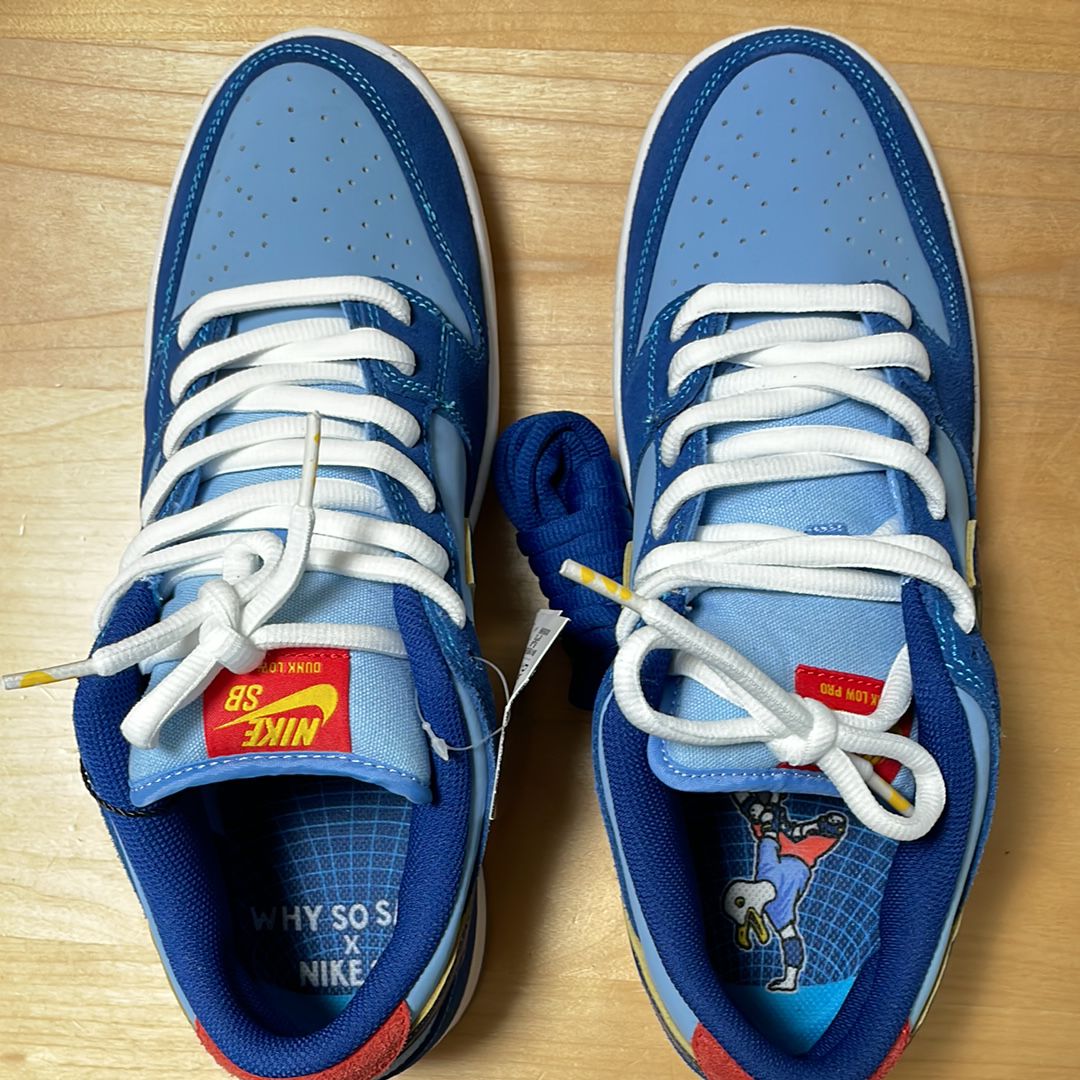 Why So Sad? × Nike SB Dunk Low "Coastal Blue/Speed Yellow-University Red"