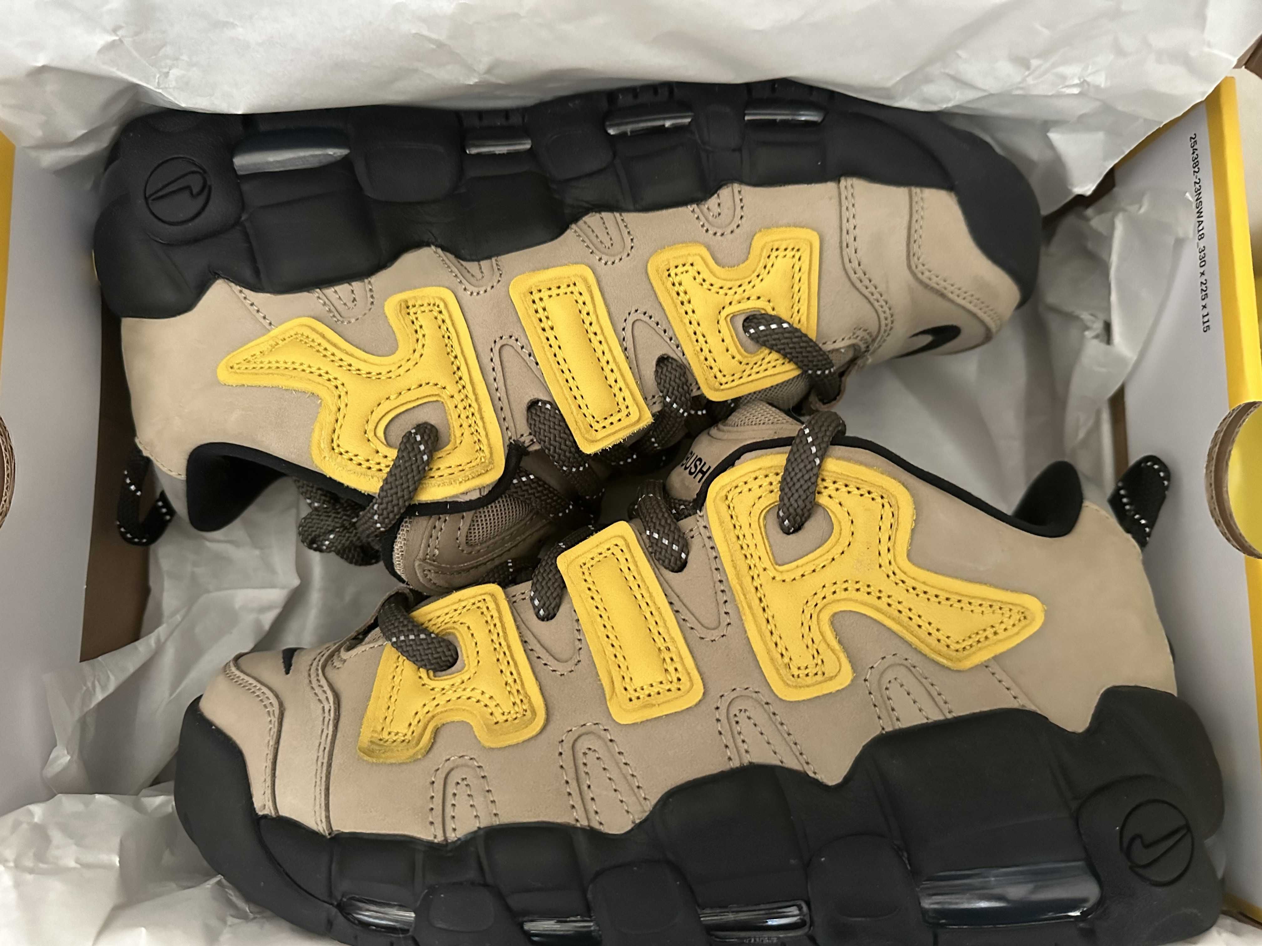 AMBUSH × Nike Air More Uptempo Low "Vivid Sulfur and Limestone"