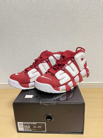 Supreme × Nike Air More Uptempo "White/Red"