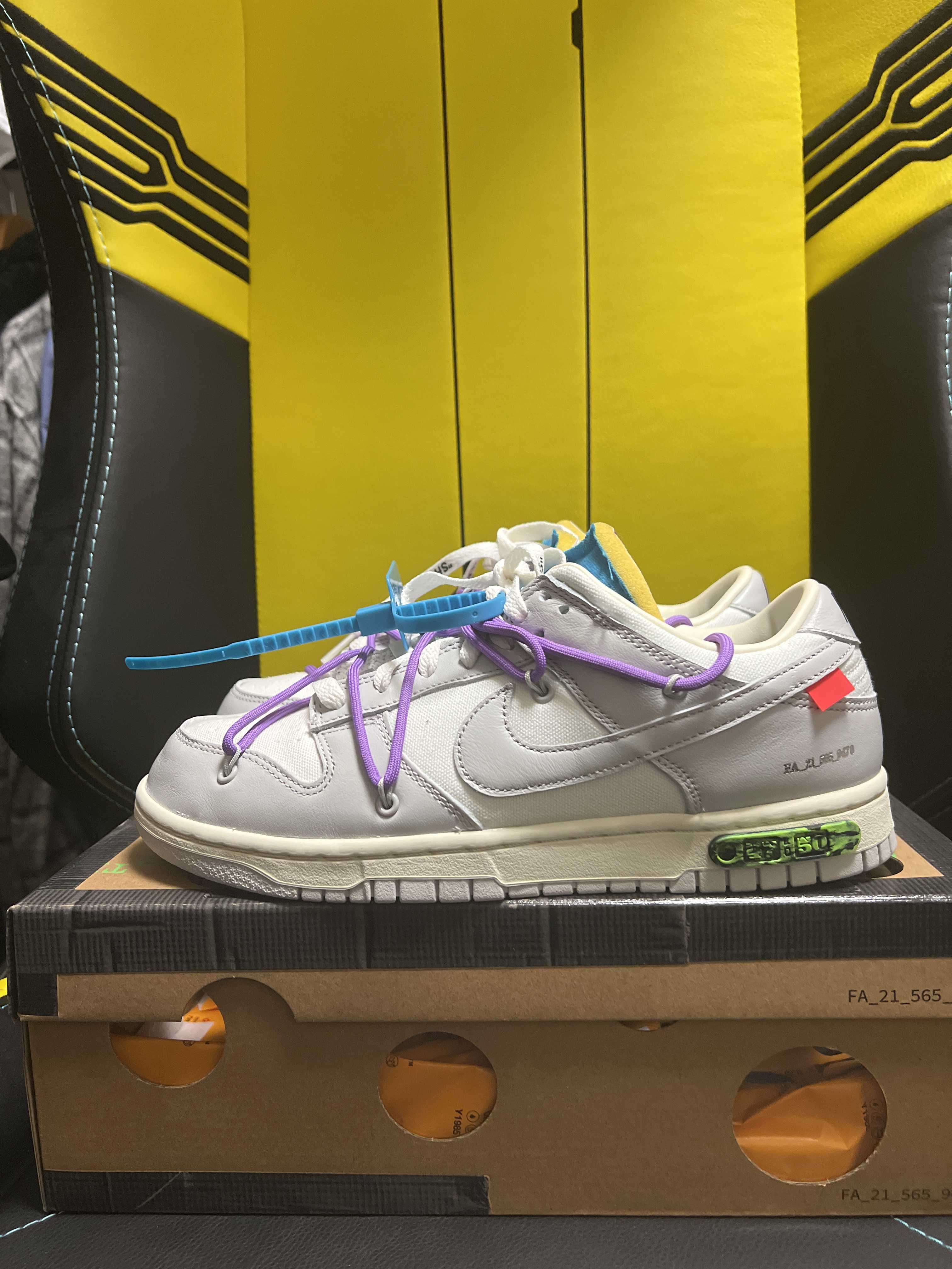 Off-White × Nike Dunk Low "Sail/Neutral Gray"