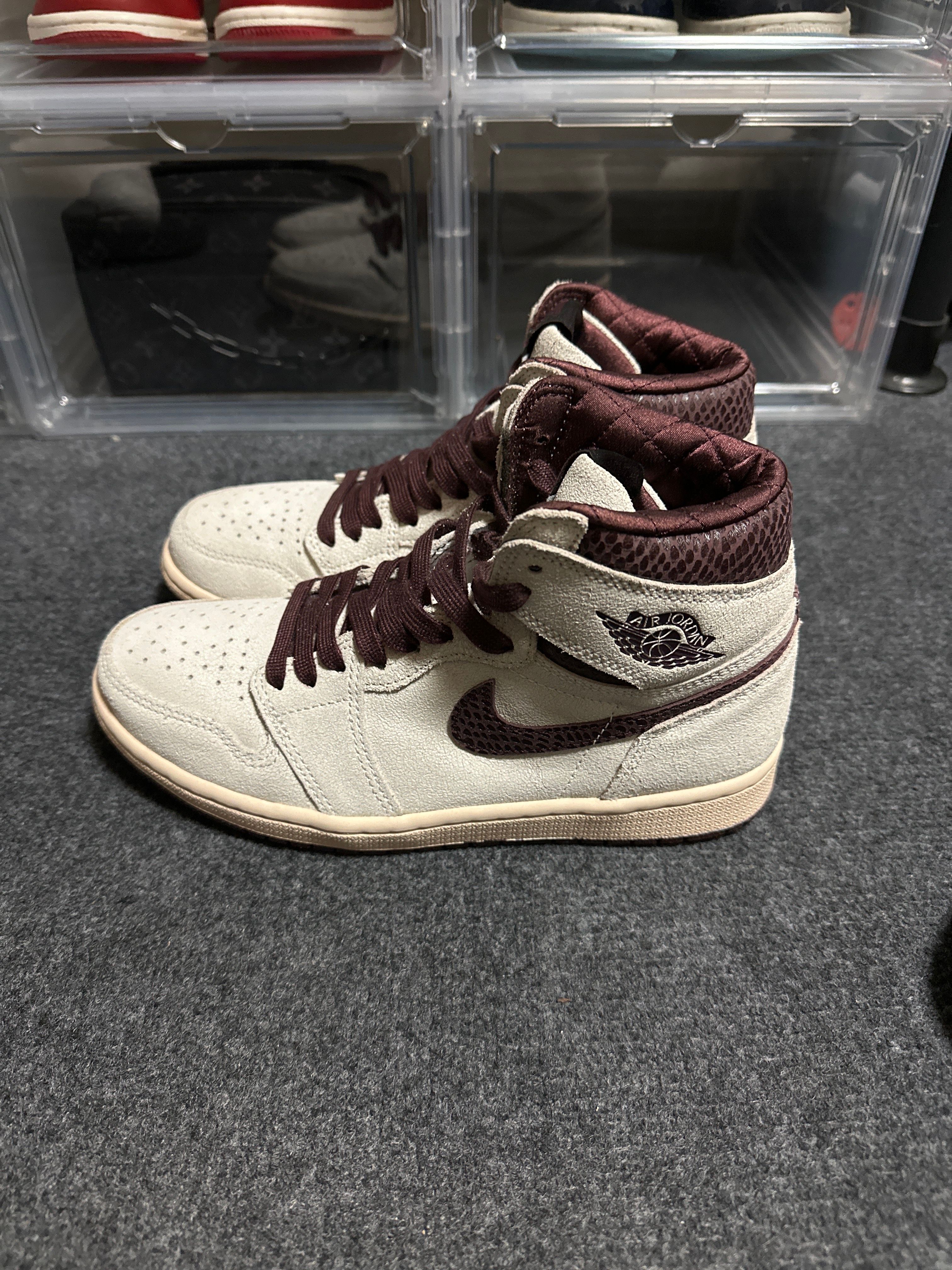 A Ma Maniere × Nike Air Jordan 1 Retro High OG "Sail and Burgundy"