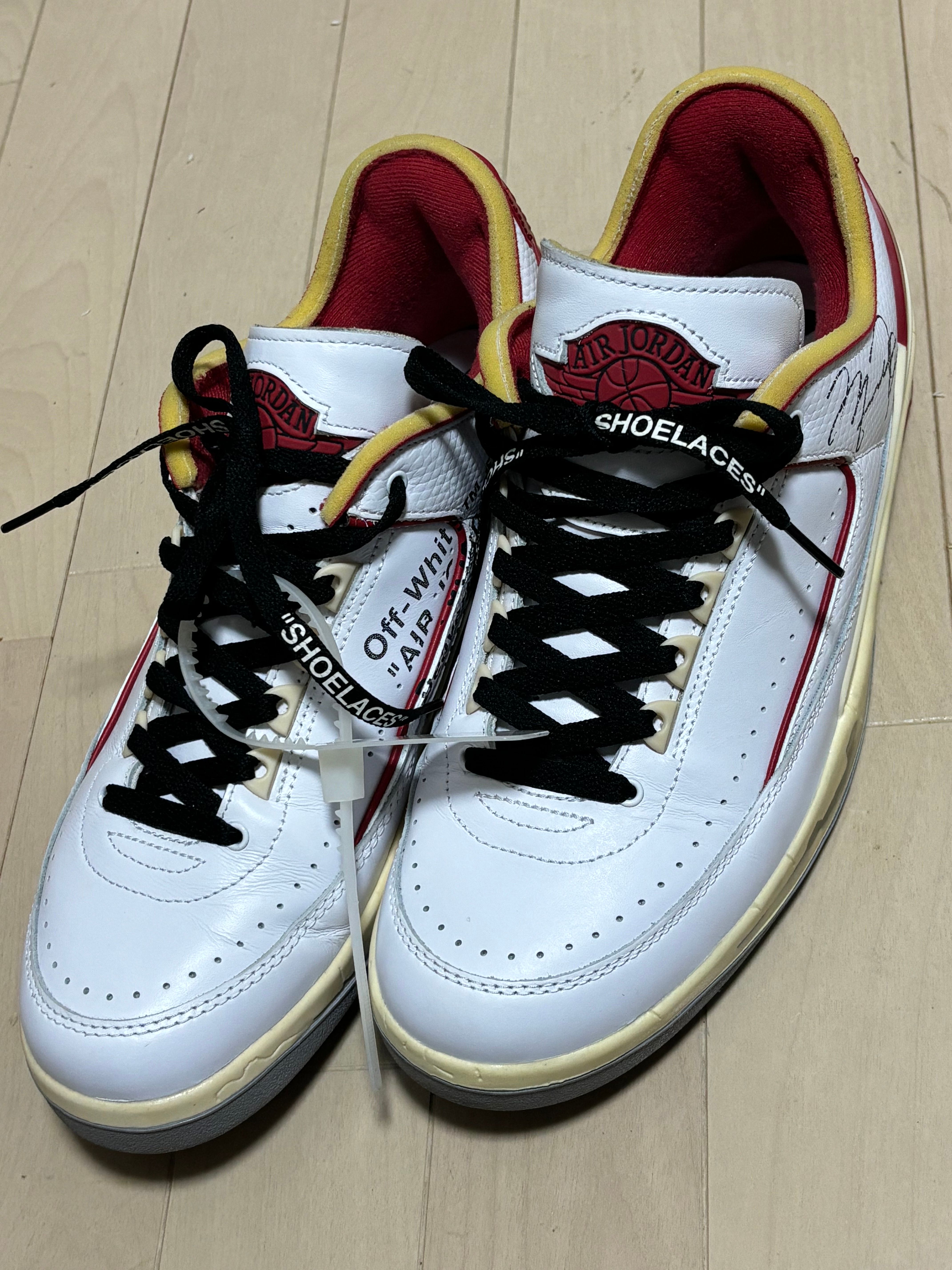 Off-White × Nike Air Jordan 2 Low "White and Varsity Red"