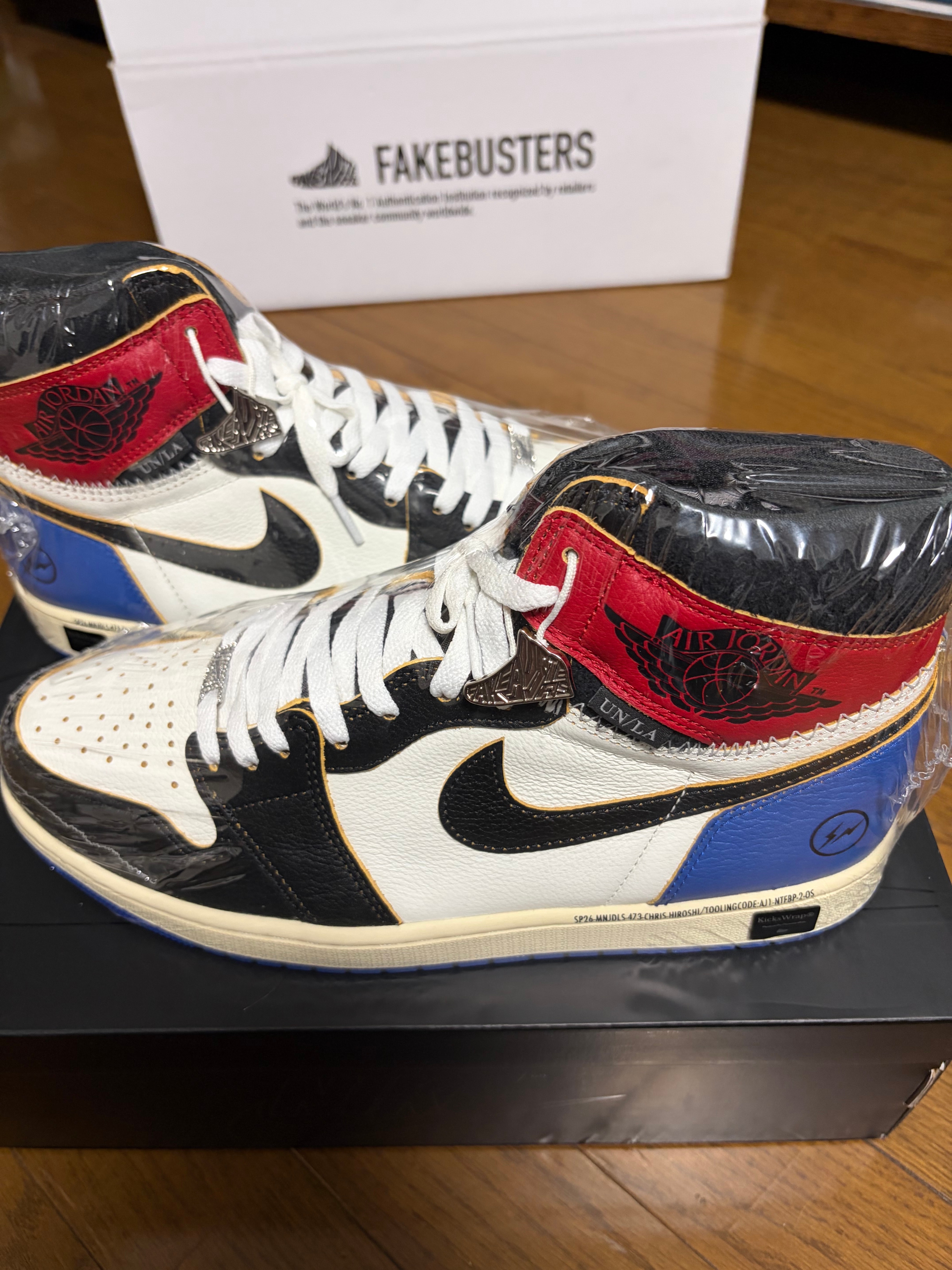 fragment design × UNION × Nike Air Jordan 1 High OG "Black/Varsity Red"