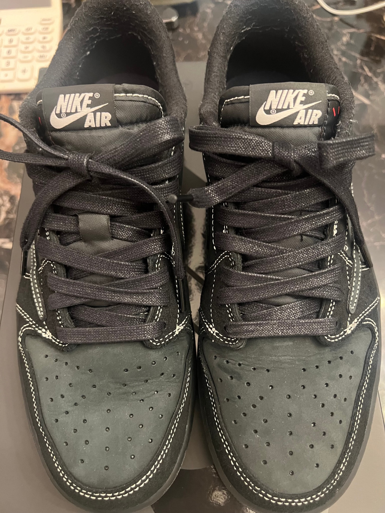 Travis Scott × Nike Air Jordan 1 Low OG SP "Black Phantom"
