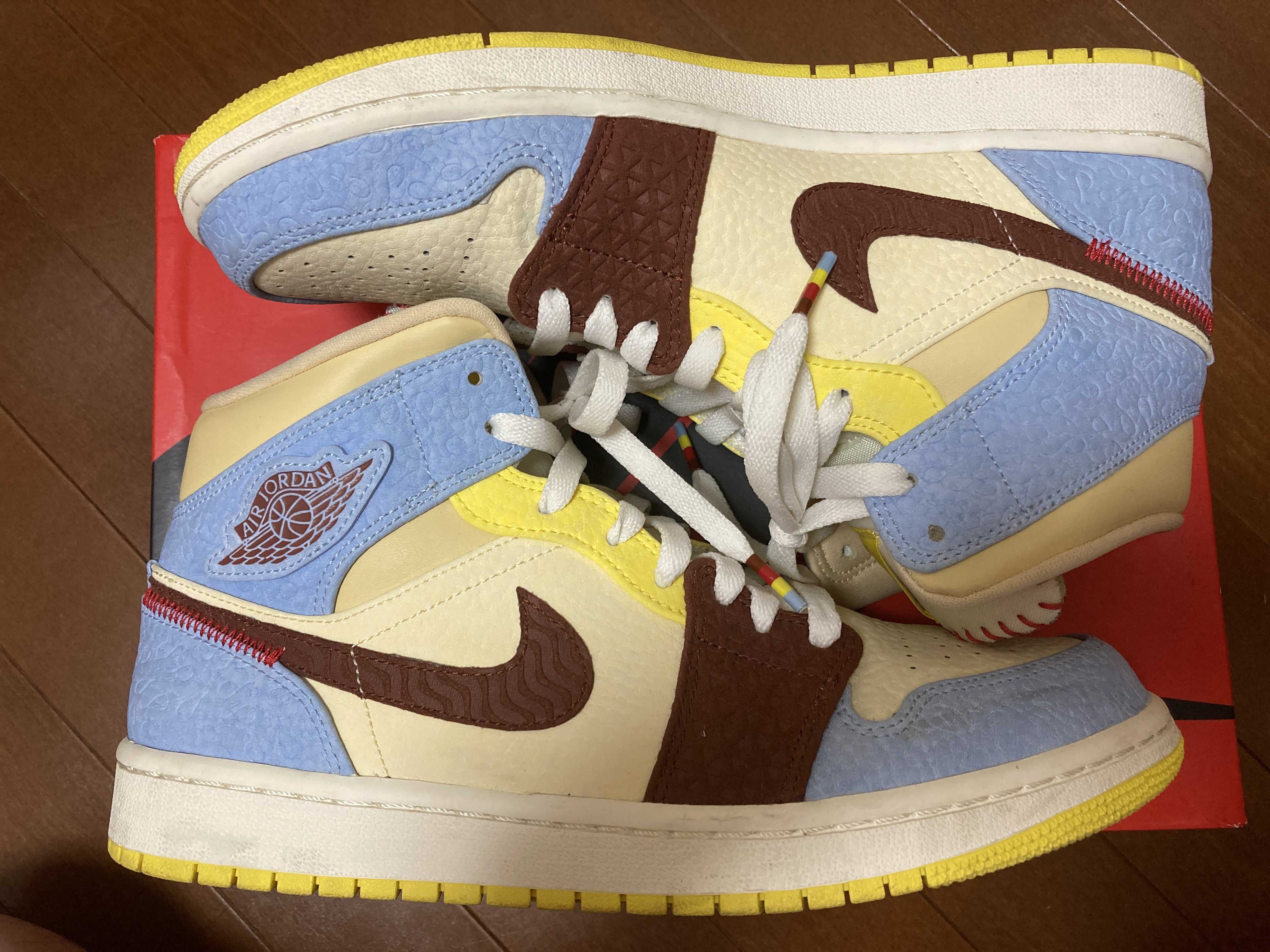 MAISON CHATEAU ROUGE × NIKE AIR JORDAN 1 MID SE "WHITE/LIGHT BLUE"