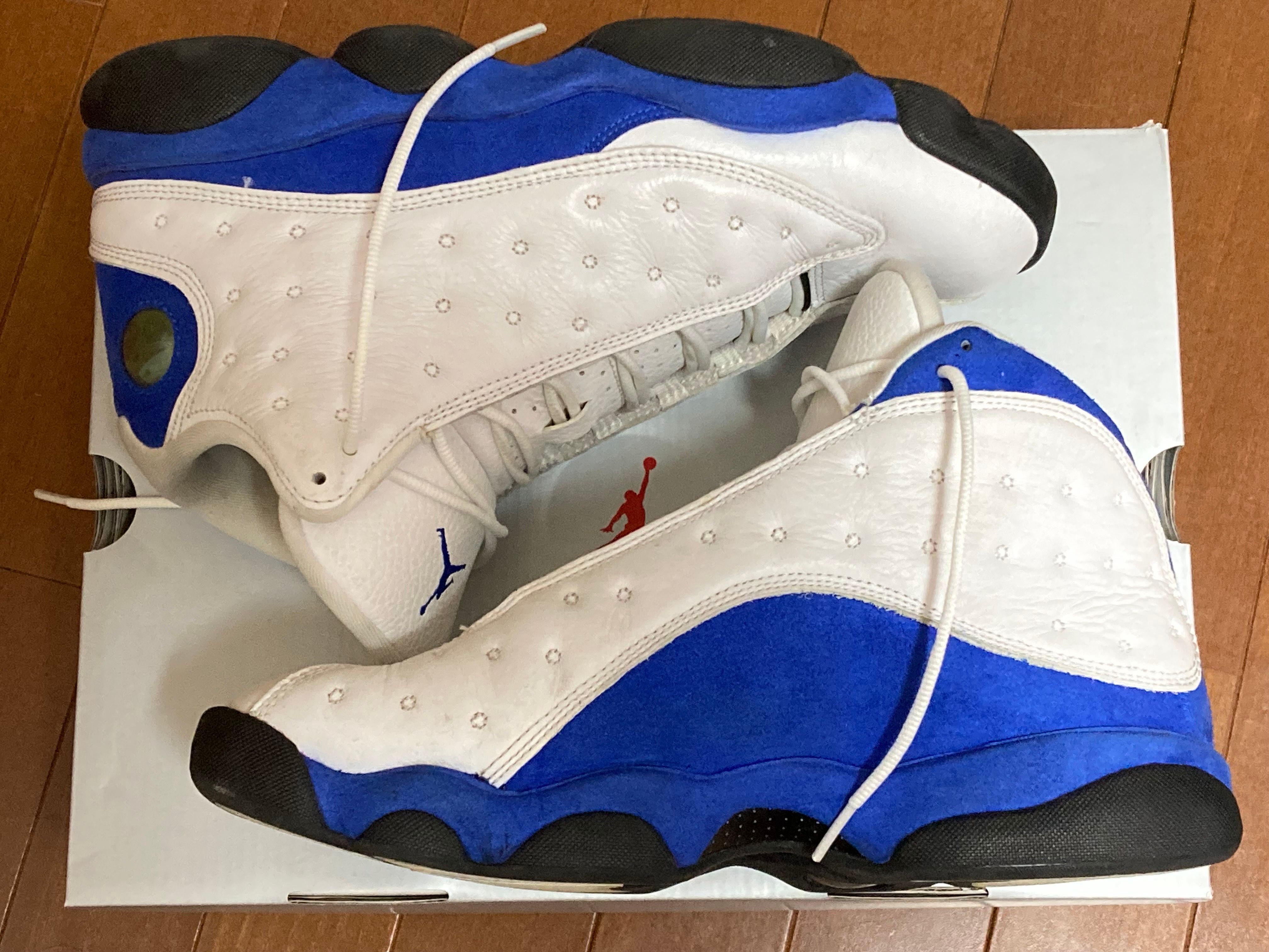 NIKE AIR JORDAN 13 RETRO WHITE HYPER ROYAL BLACK