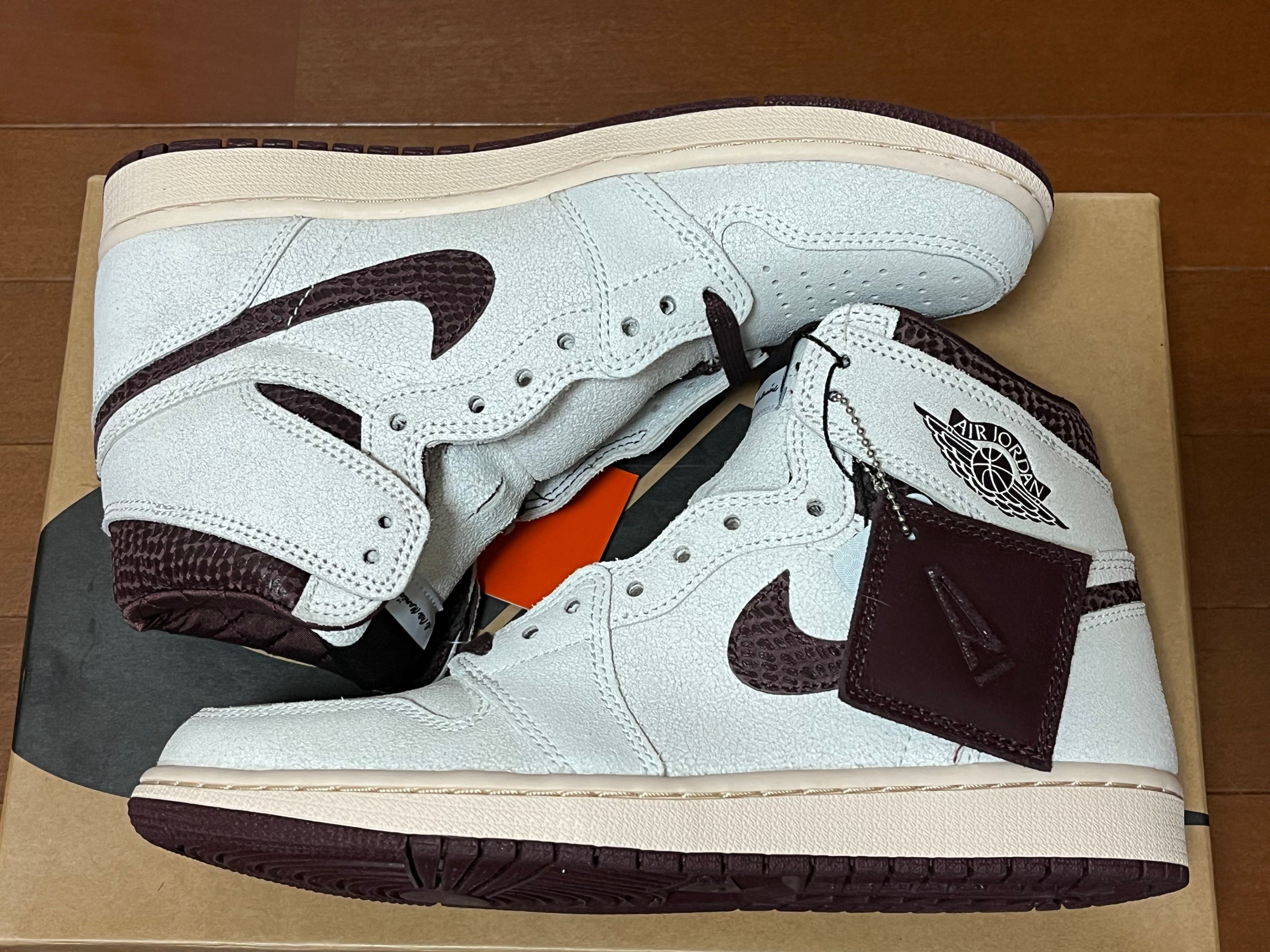 A Ma Maniere × Nike Air Jordan 1 Retro High OG "Sail and Burgundy"