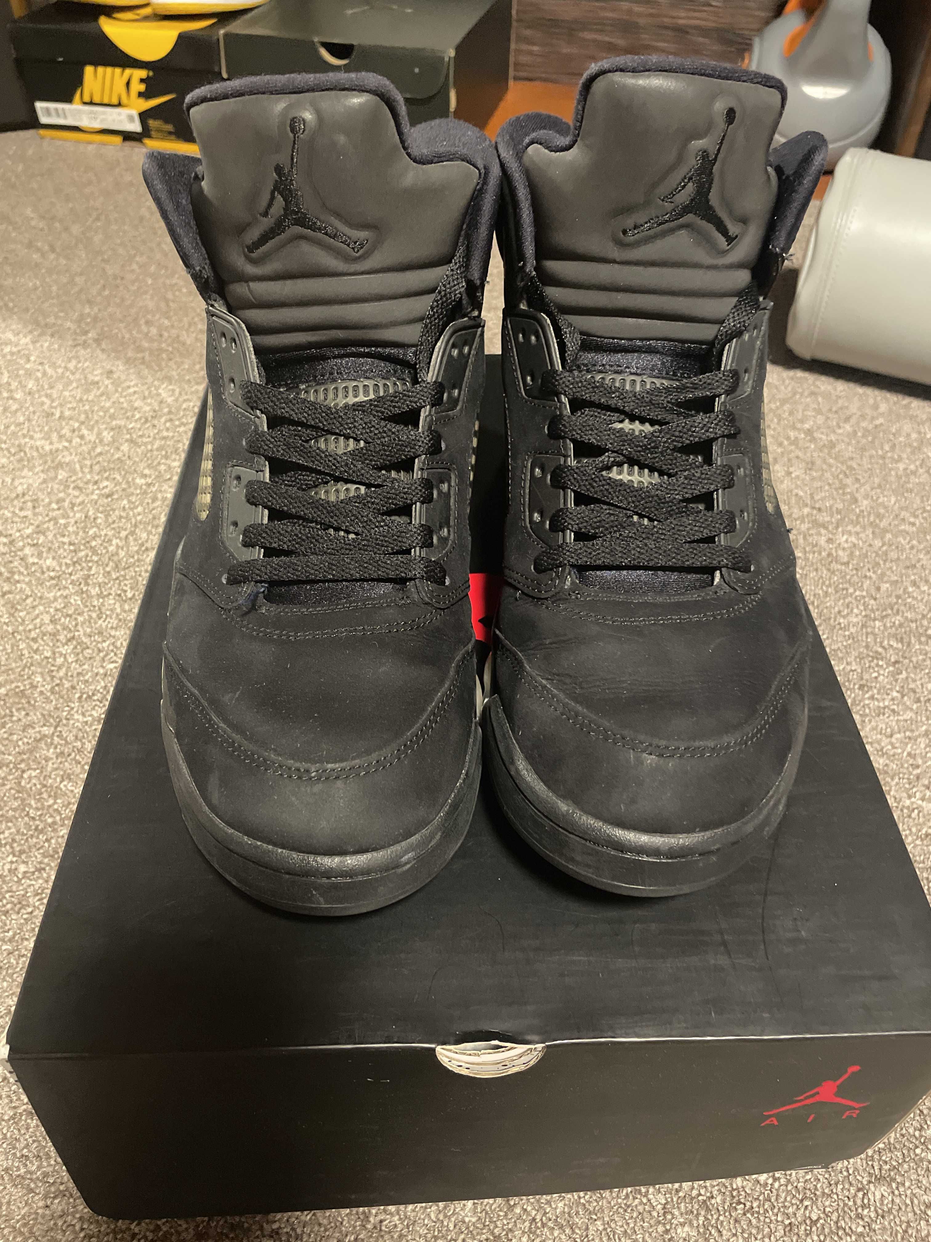 NIKE AIR JORDAN 5 PARIS SAINT-GERMAIN BLACK/CEMENT GREY