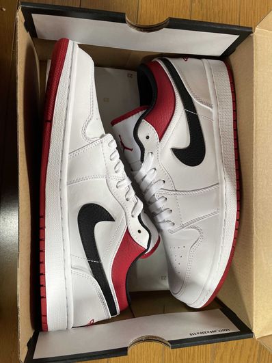 NIKE AIR JORDAN 1 LOW "WHITE/UNIVERSITY RED/BLACK"