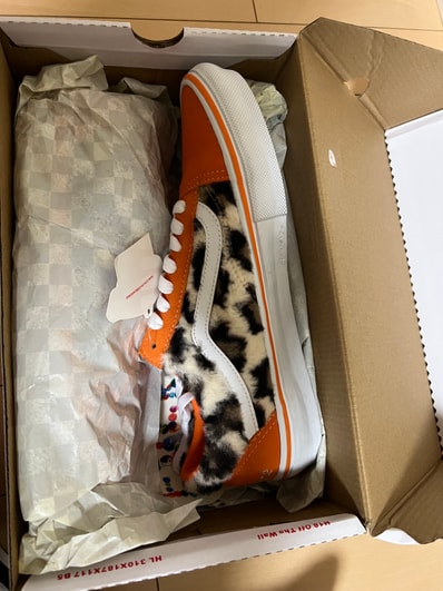 Supreme × Vans Leopard Old Skool "Orange"