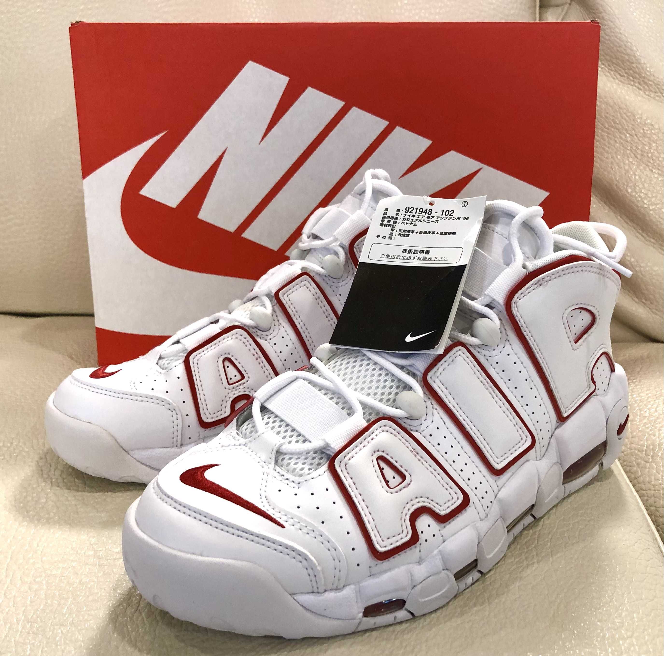 NIKE AIR MORE UPTEMPO "WHITE/VARSITY RED" (2021)