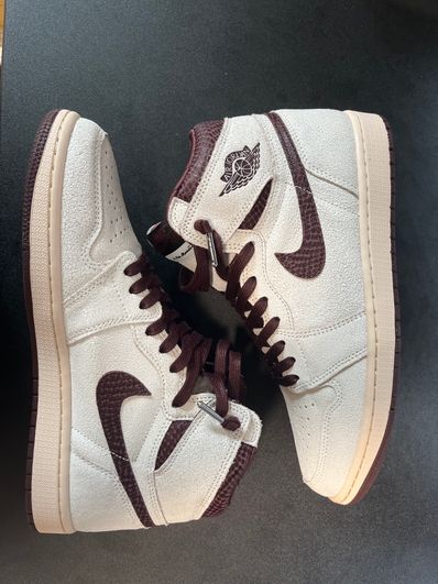 A Ma Maniere × Nike Air Jordan 1 Retro High OG "Sail and Burgundy"